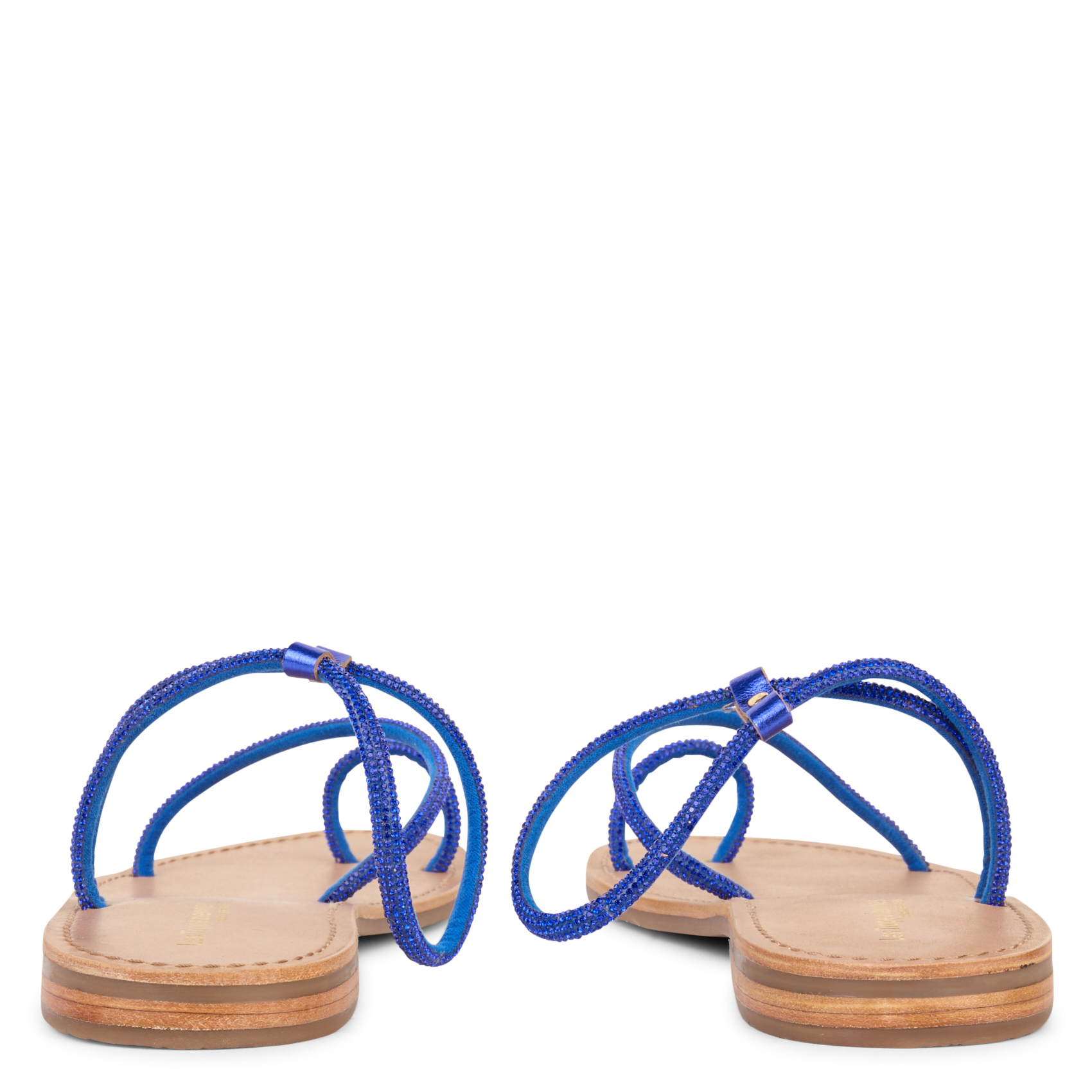 Flat sandals with rhinestones LES TROPEZIENNES PAR M.BELARBI Blue
