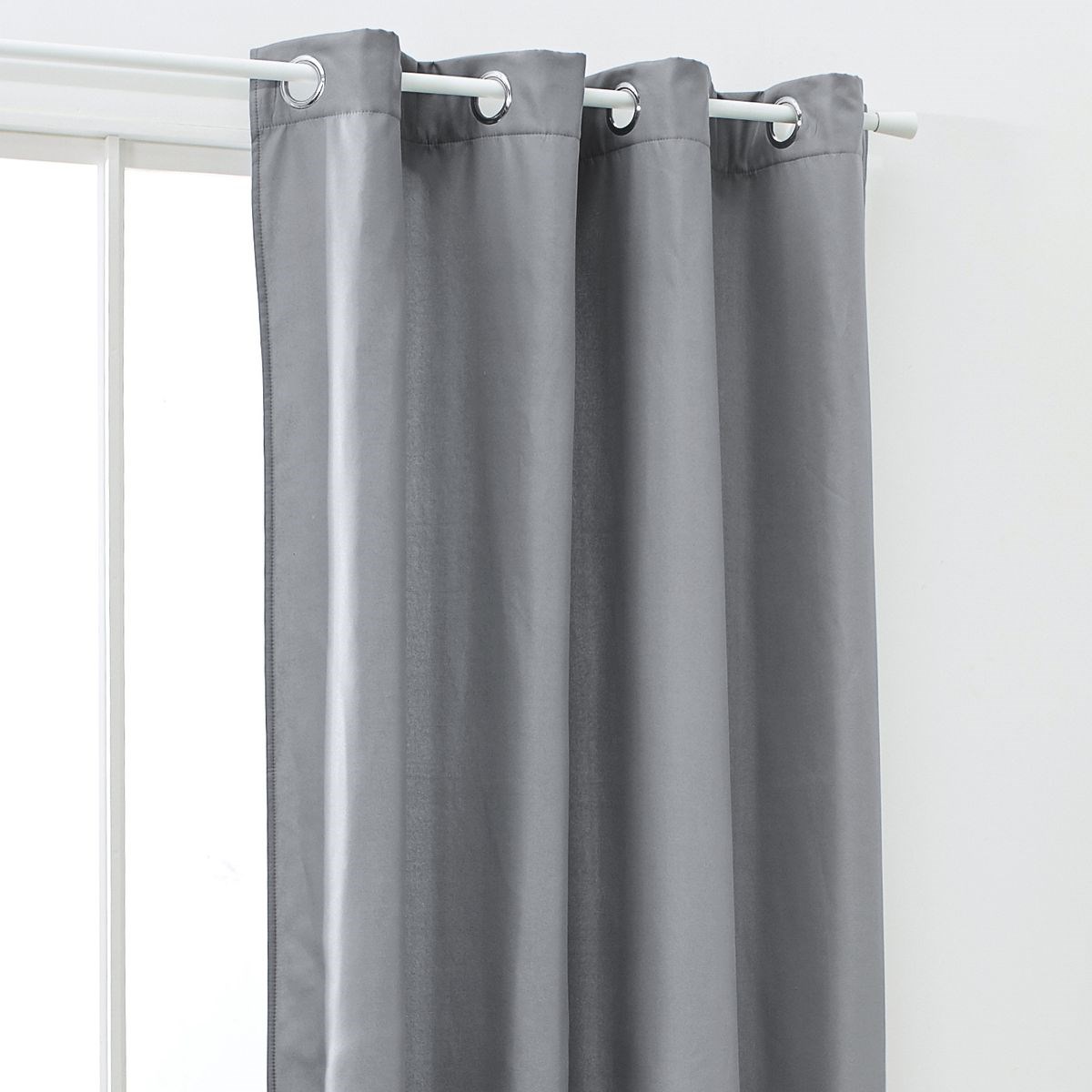 Plain insulating curtain with eyelets TODAY LINGE DE MAISON Grey
