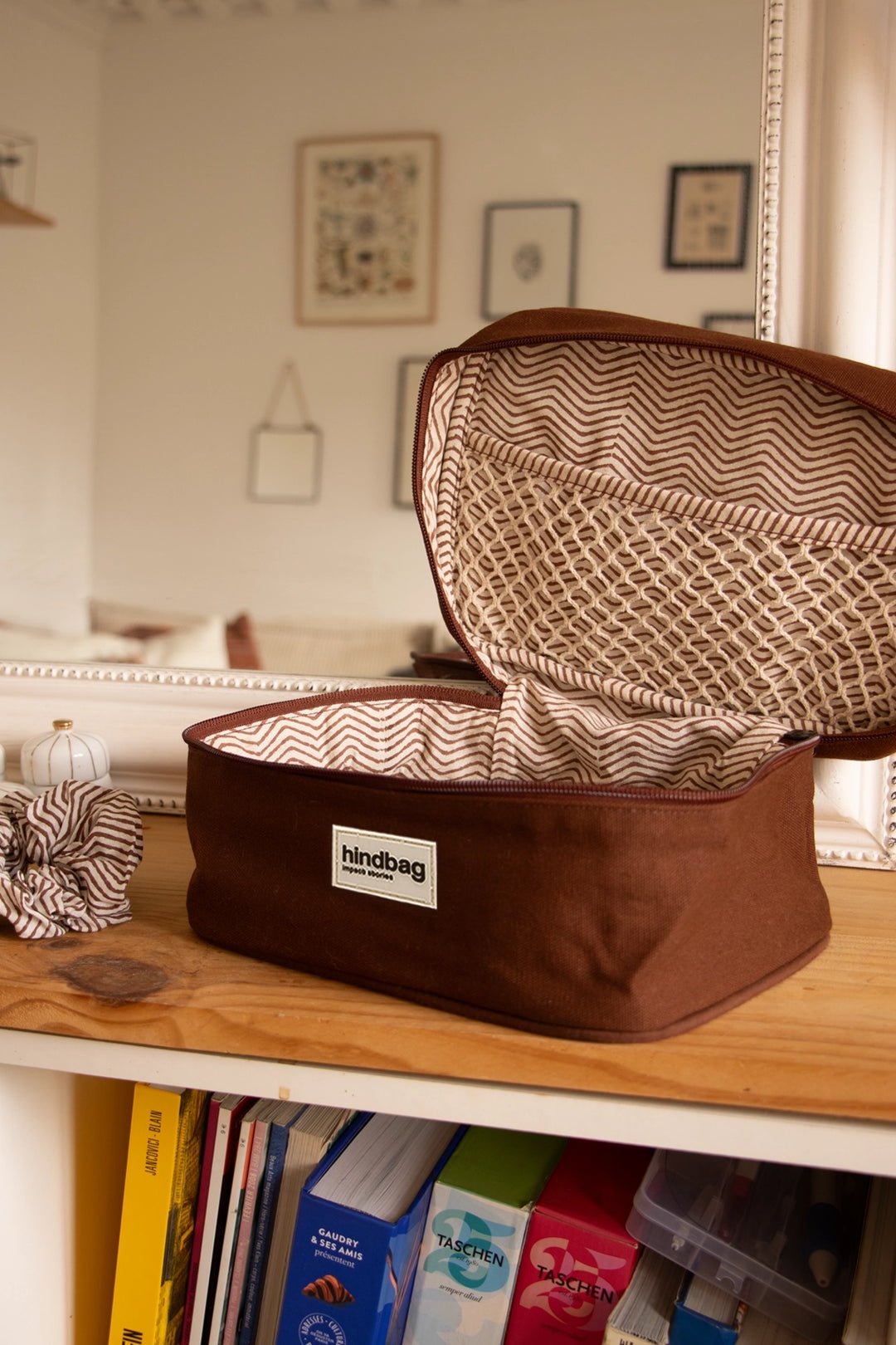 Cotton toiletry bag HINDBAG Brown