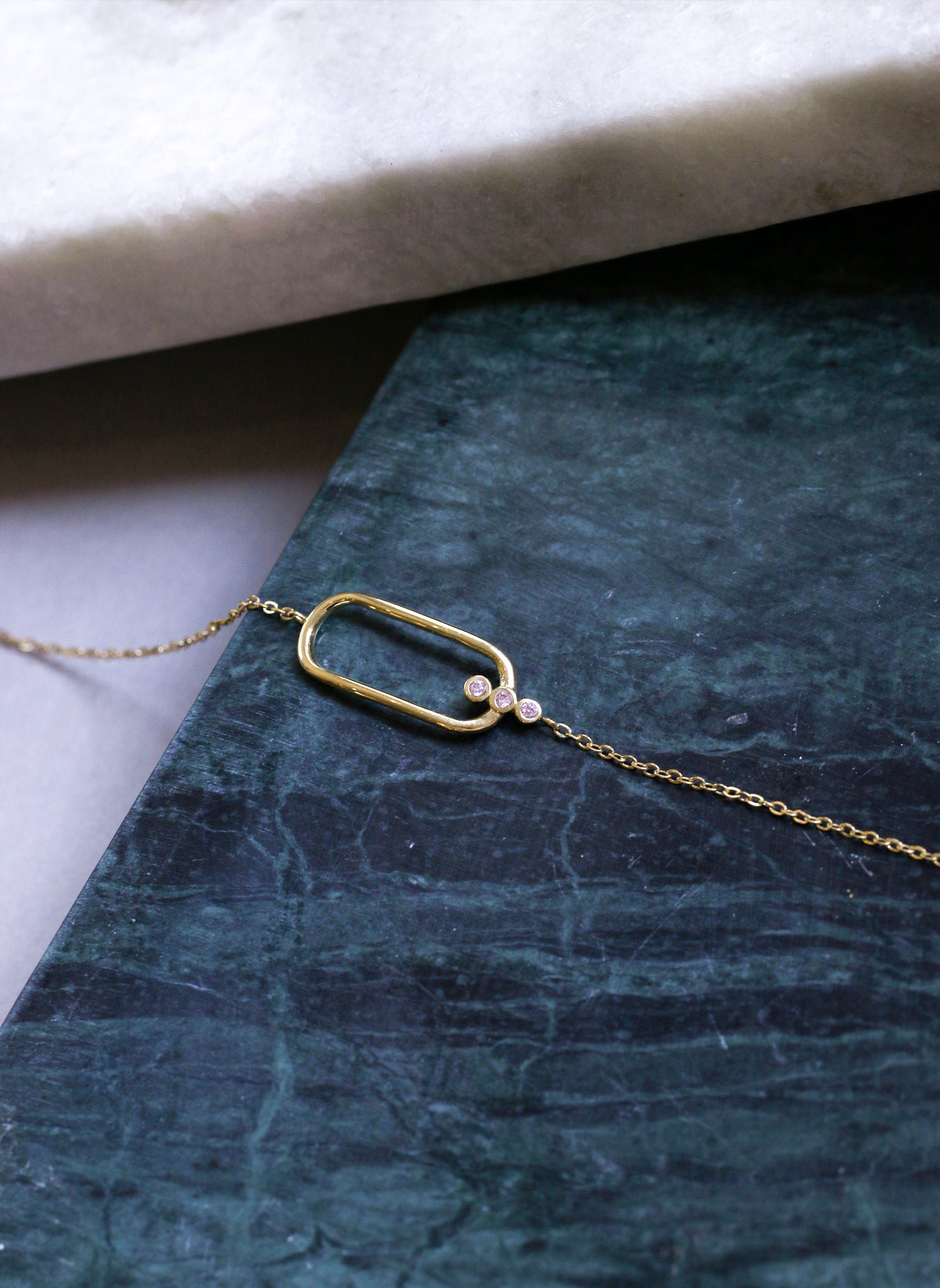 Gaia chain bracelet AEC Paris White