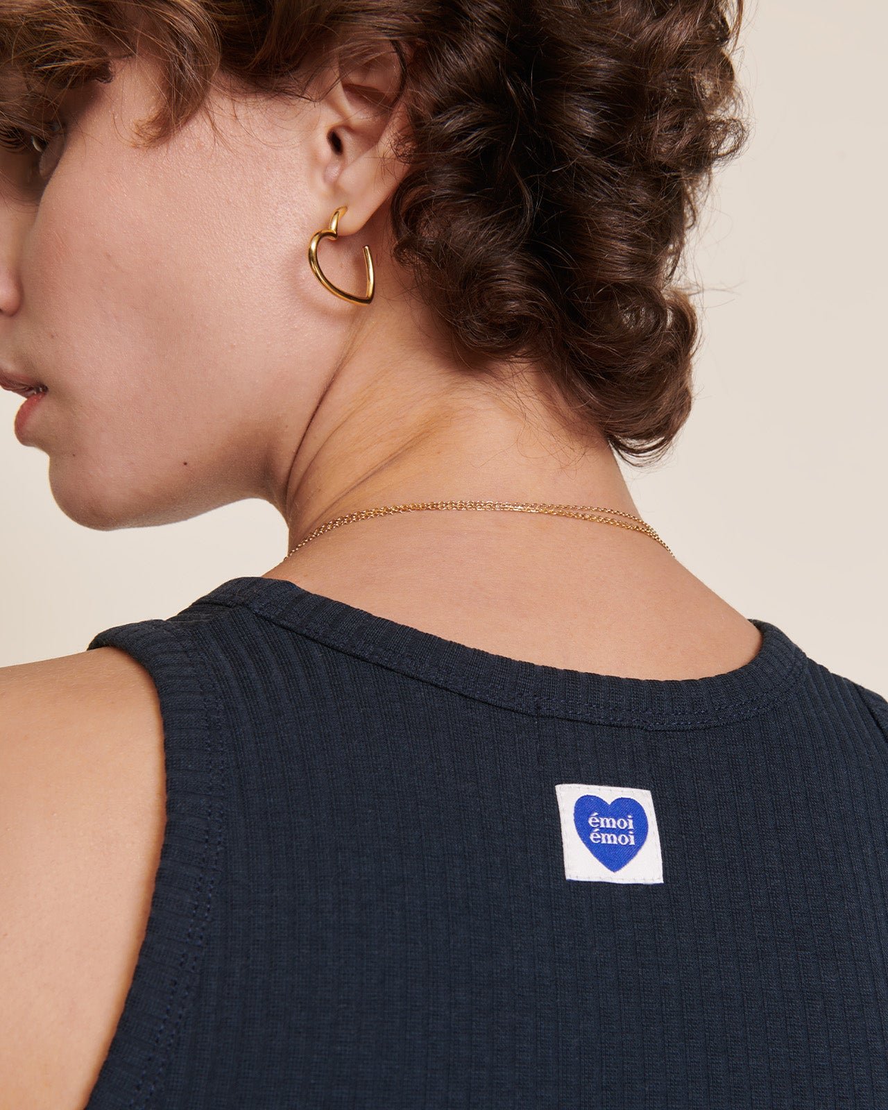 Le débardeur debra en lyocell côtelé EMOI EMOI Bleu