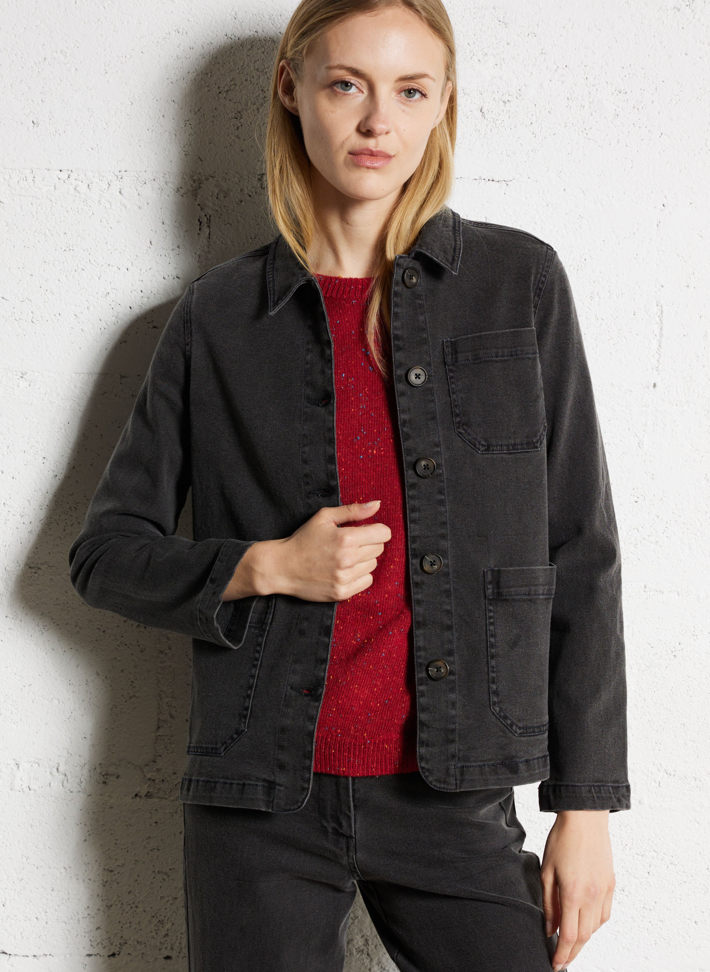 Veste en jean en coton mélangé NICE THINGS Noir