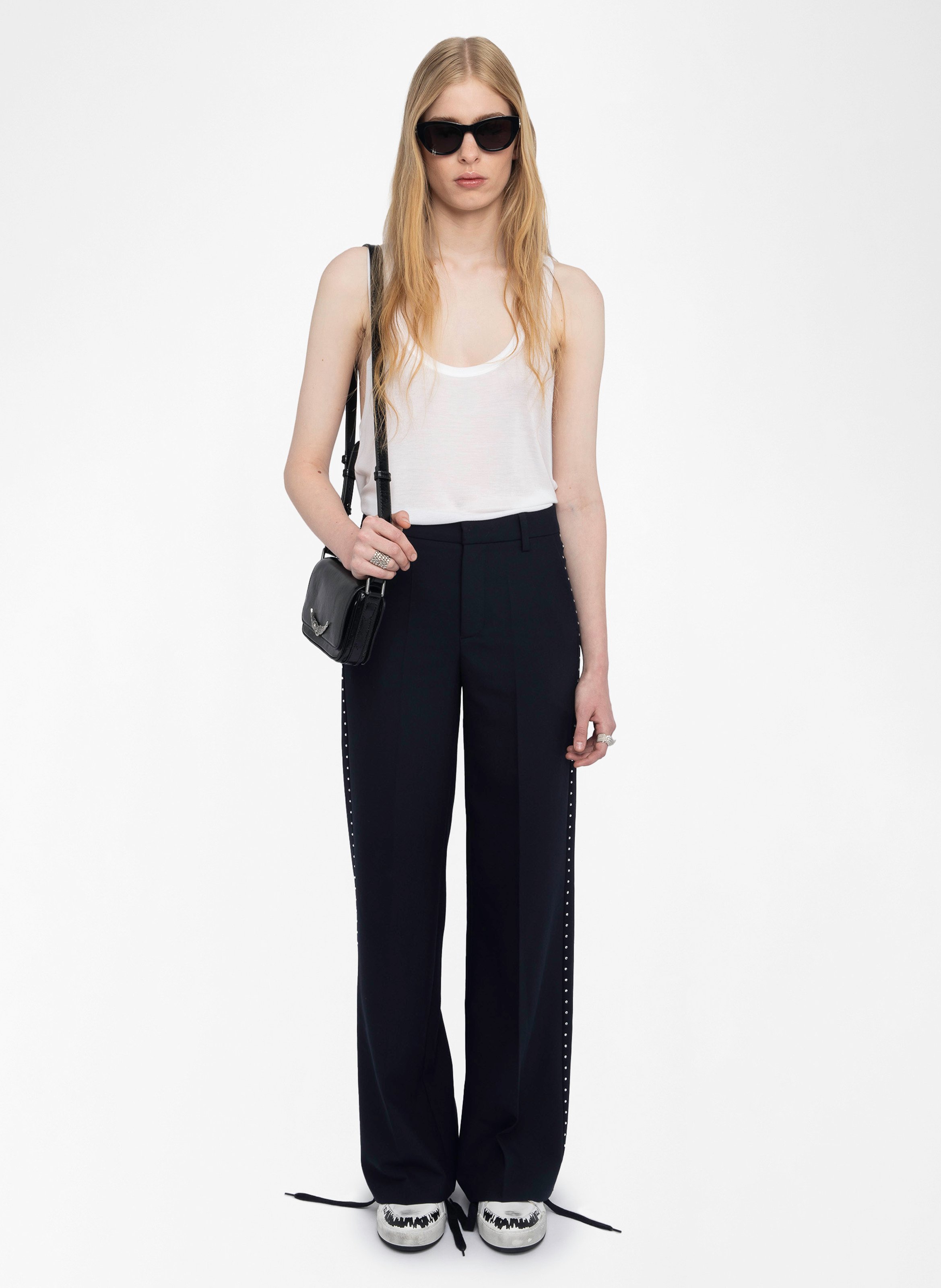 Pantalon large avec strass ZADIG&VOLTAIRE Bleu