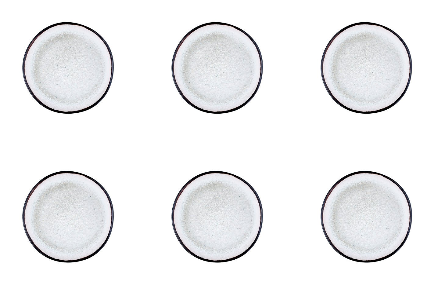 Iris Plate ø16cm - 6 pieces - Ivory White BJORN White