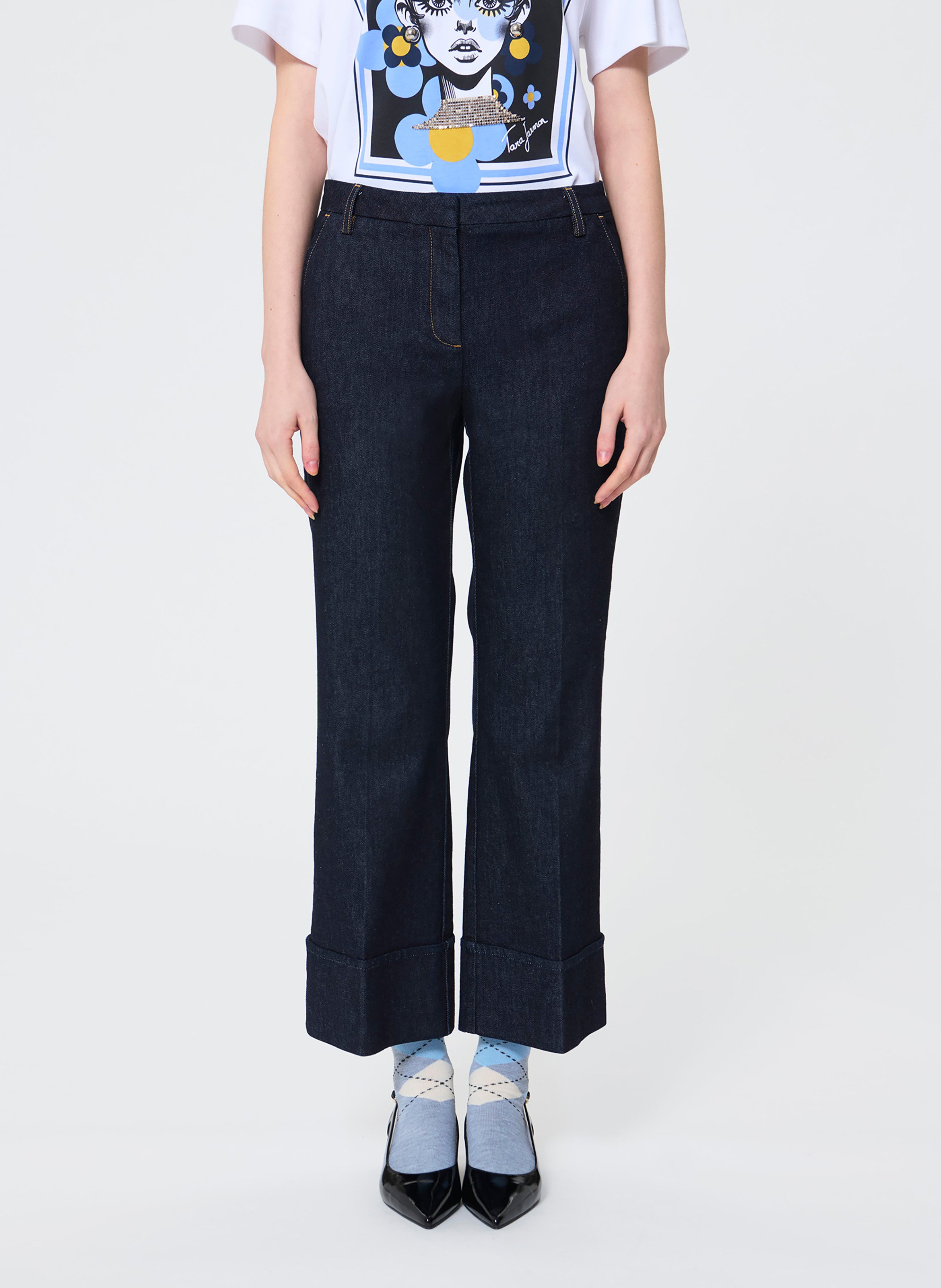 Jean large en denim brut  TARA JARMON Bleu