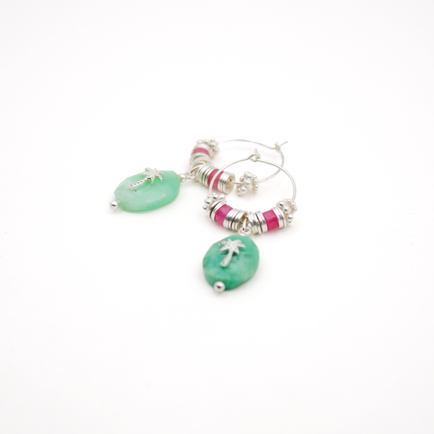 Créoles palmier - flora L'ATELIER DES DAMES Silver