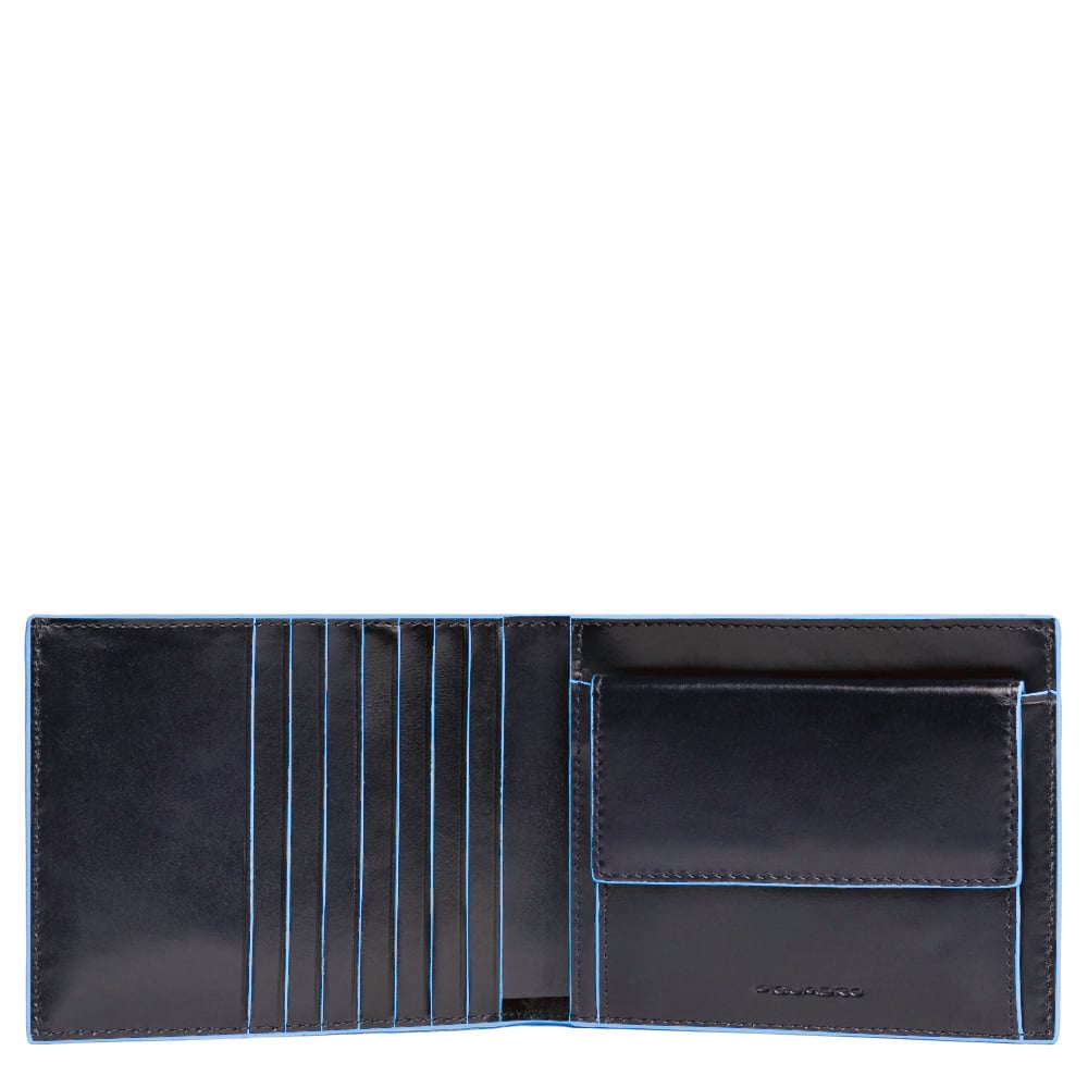 Babylon leather wallet PIQUADRO Blue