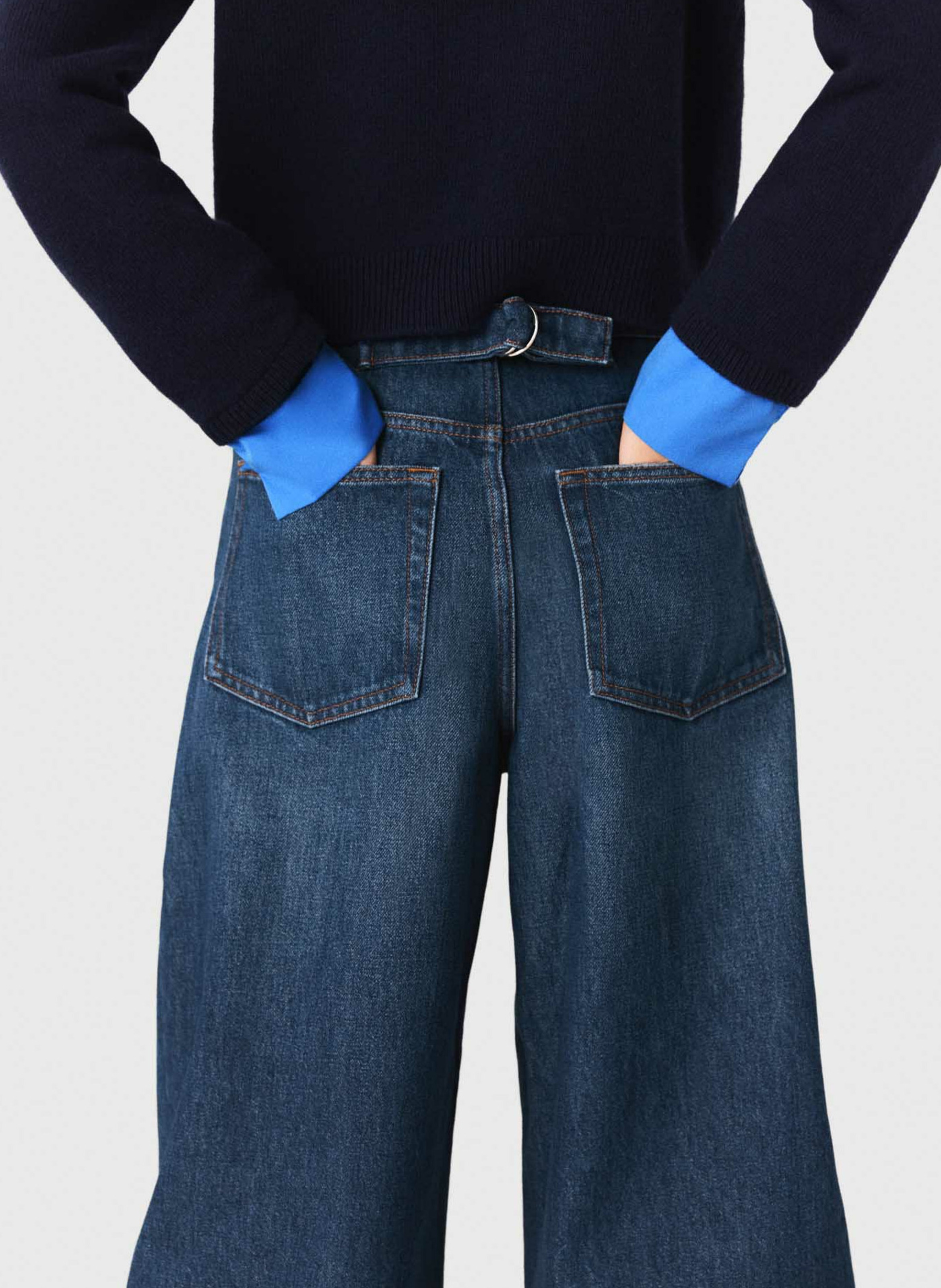 Denim katoenen ballonjeans MAJE Blauw