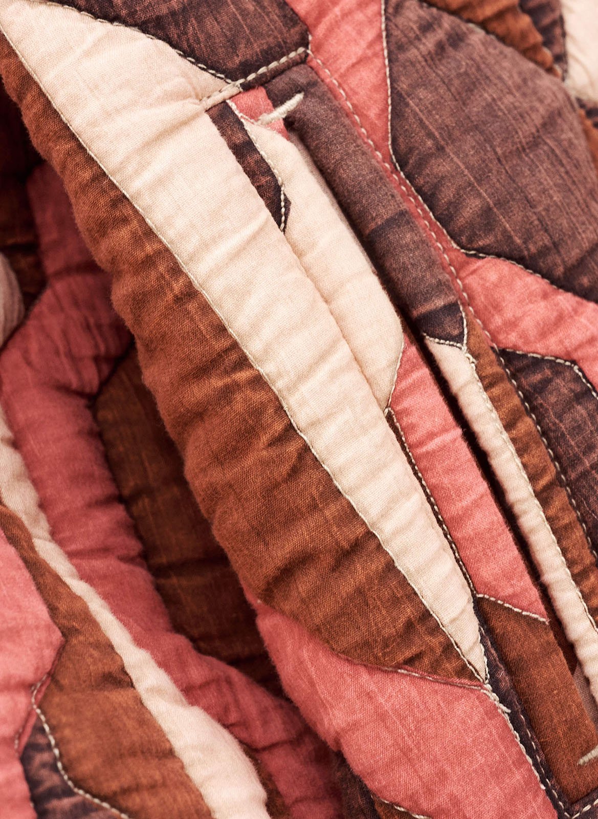 Gewatteerde jas met V-halsprint BA&SH Paars