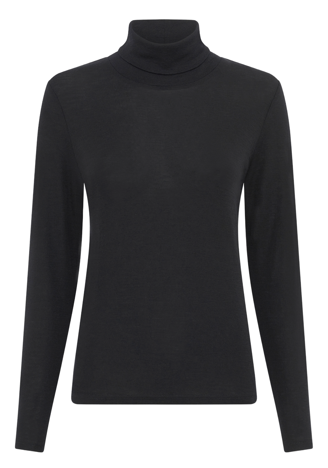 Col roulé droit en laine PABLO Noir