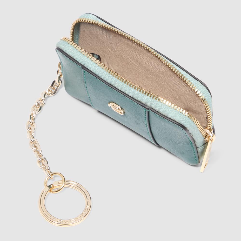 Leather key case PIQUADRO Blue