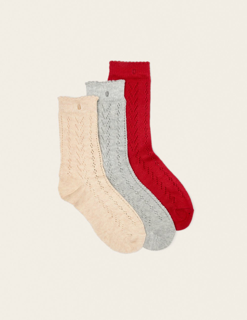 Pack of 3 pairs of socks ODAJE EX. M.MOUSTACHE Red