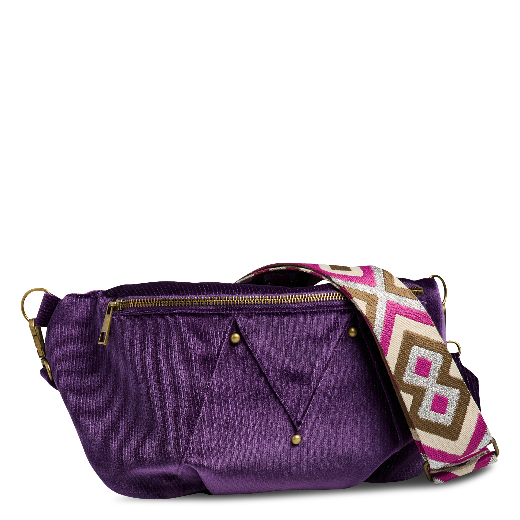 Printed canvas waist bag PIECES