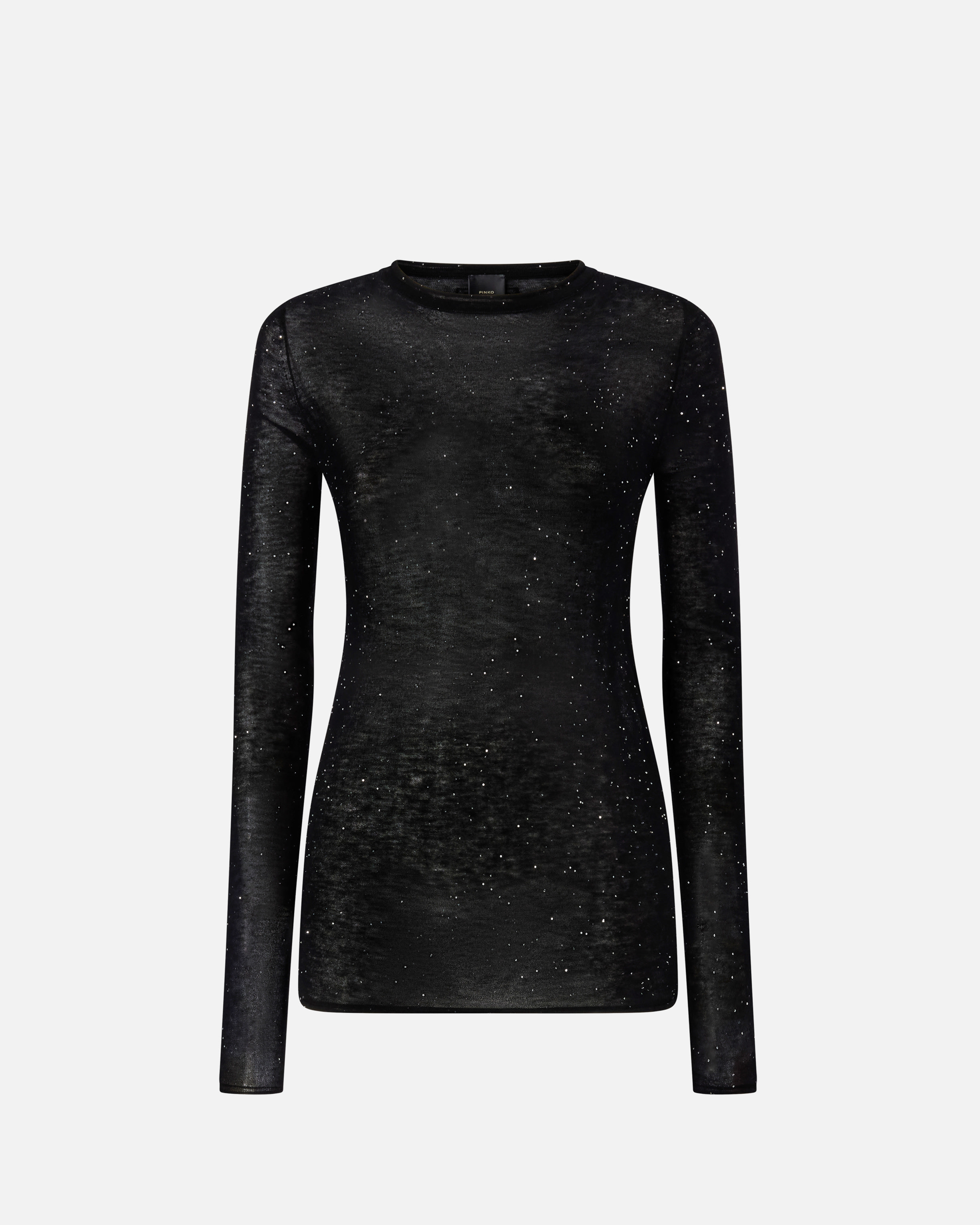 Round neck sweater with sequins PINKO