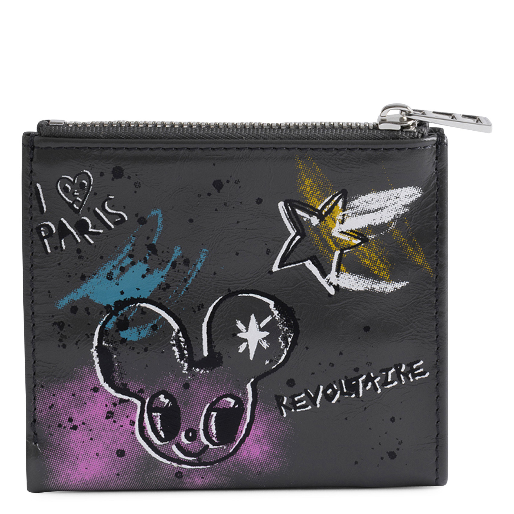 Portefeuille en cuir imprimé ZADIG&VOLTAIRE Gris