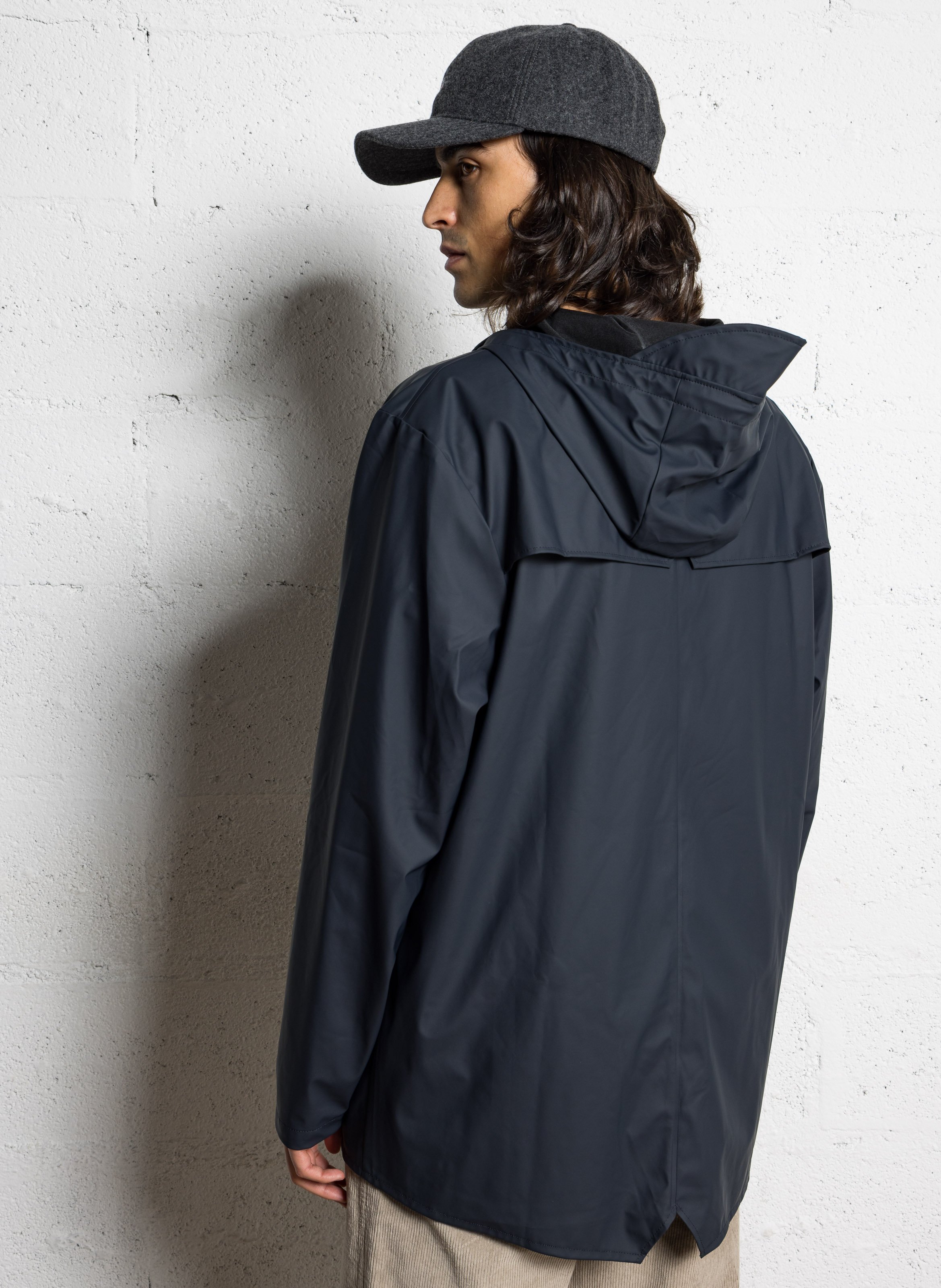 Coupe-vent à capuche RAINS Bleu