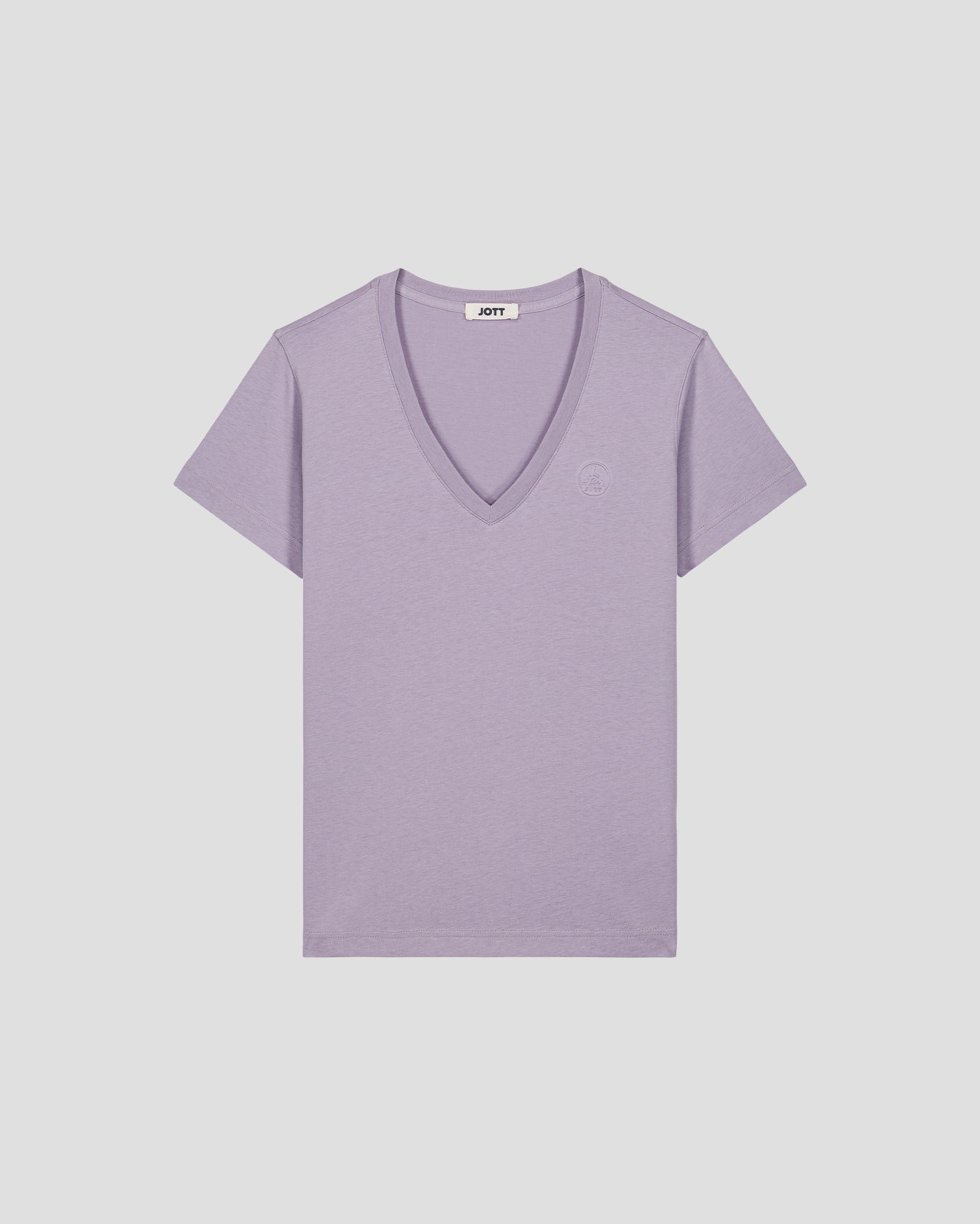 <p>T-shirt plain V-neck in cotton Sofia 2.0</p> JOTT Pink