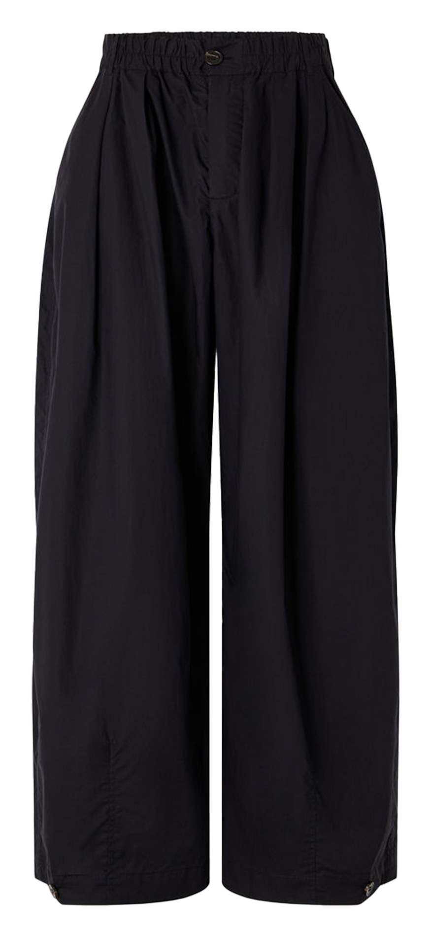 Pantalon large taille haute en coton recyclé SOEUR Noir
