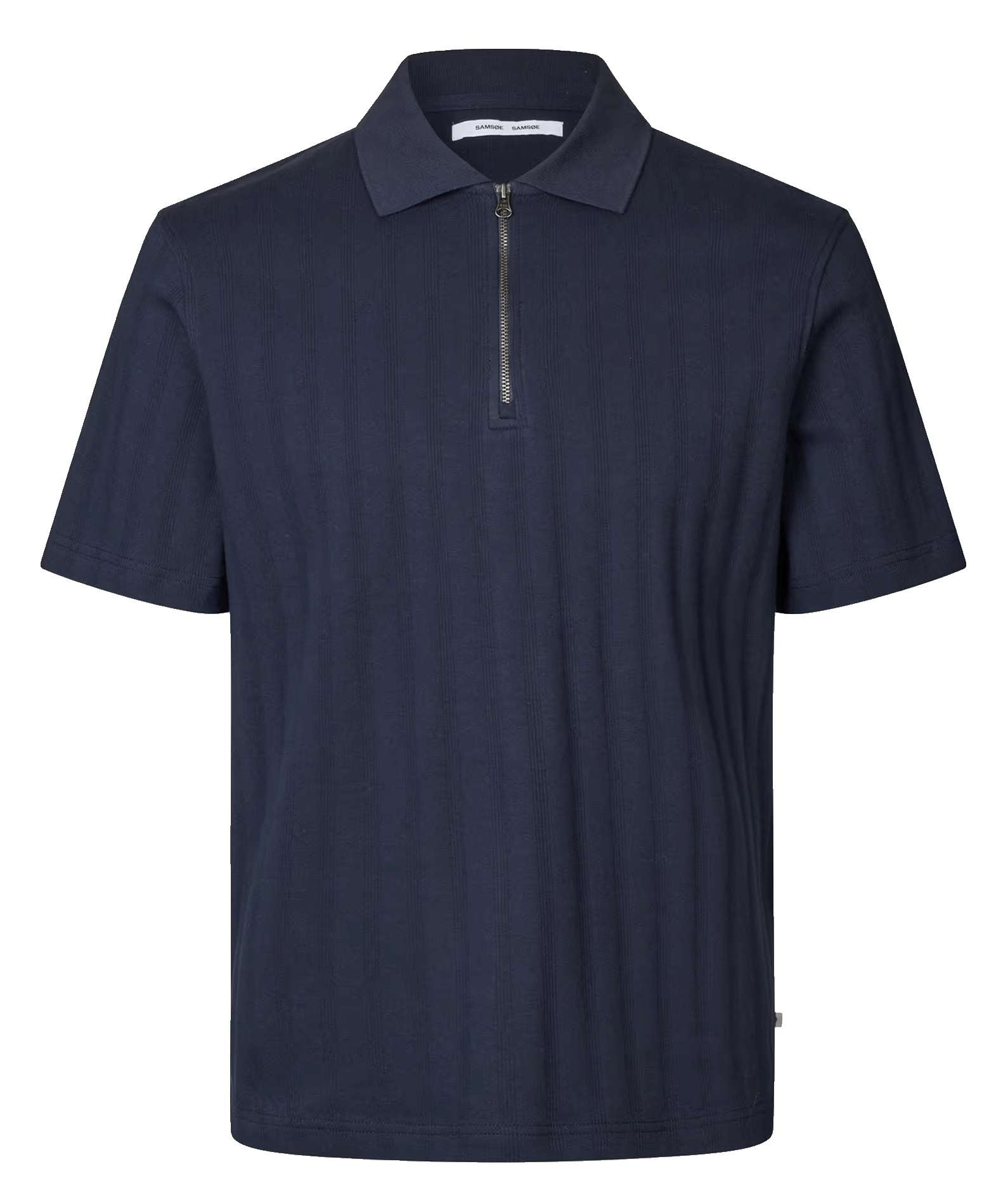 Rechte polo van biokatoen SAMSOE SAMSOE Blauw