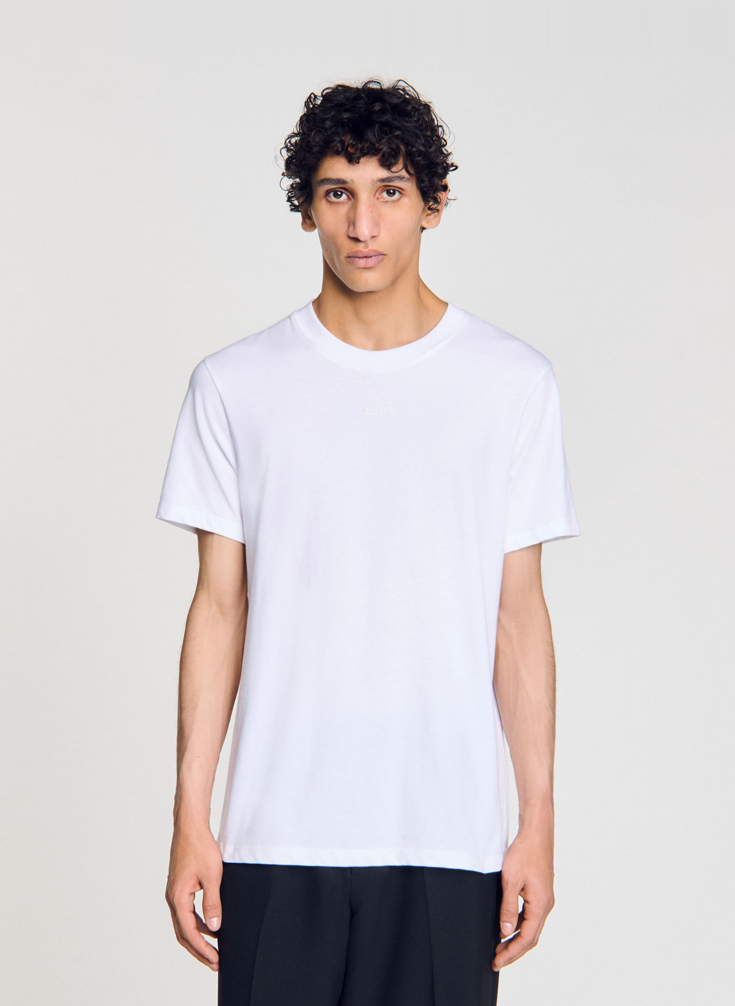 Straight cotton T-shirt SANDRO