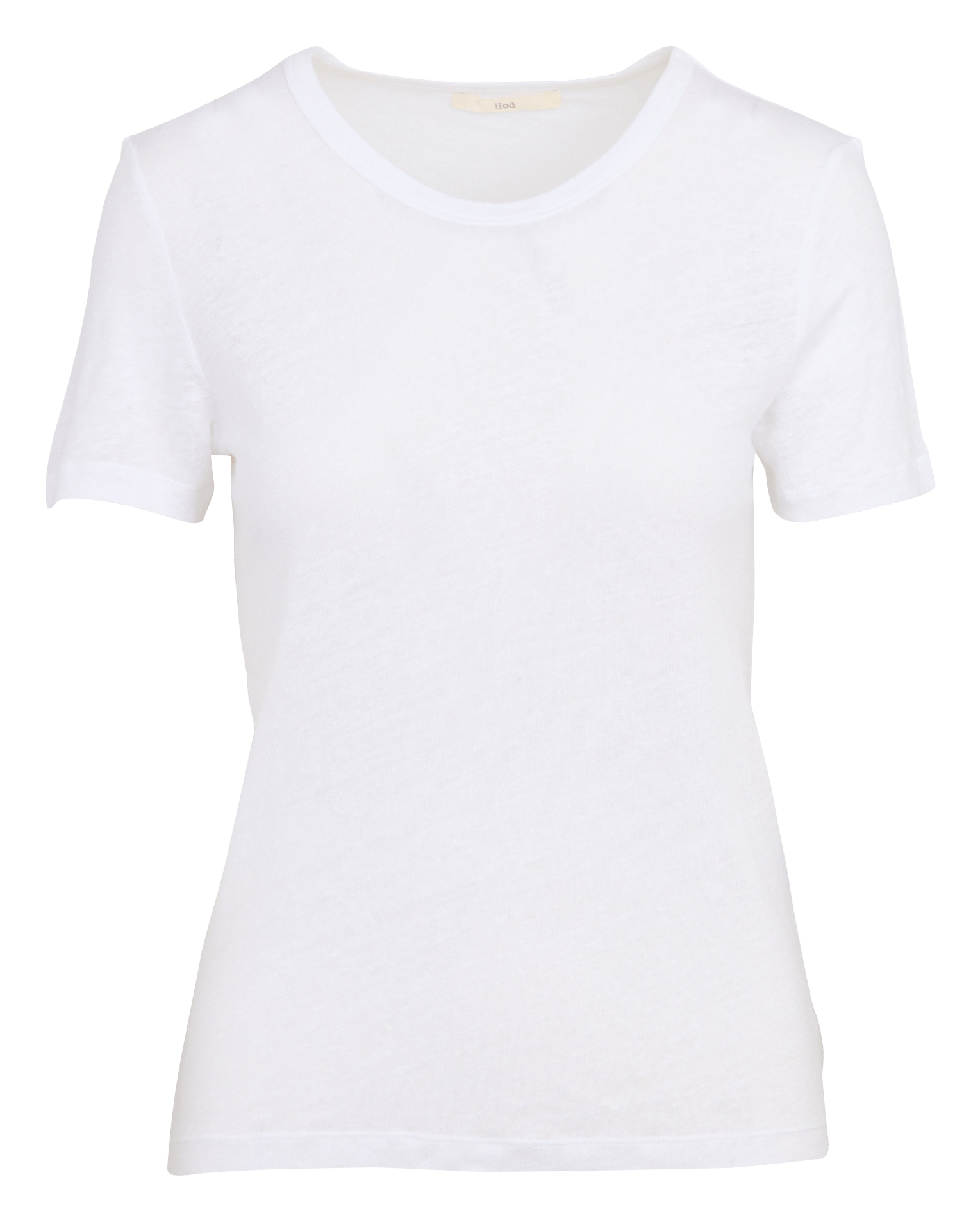 T-Shirt mit kurzen Ärmeln aus meliertem Leinen HOD PARIS Weiss