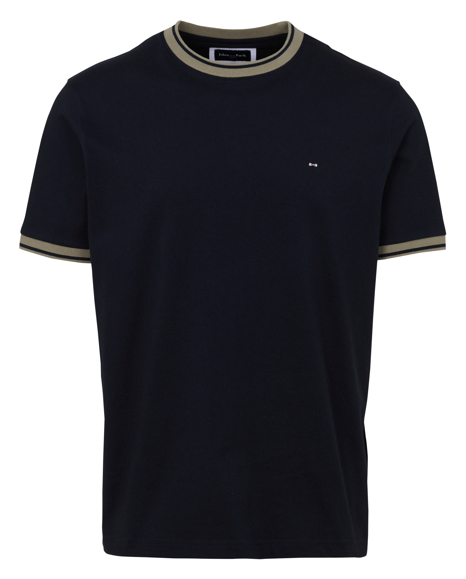 Tee-shirt col rond en coton mélangé EDEN PARK Beige