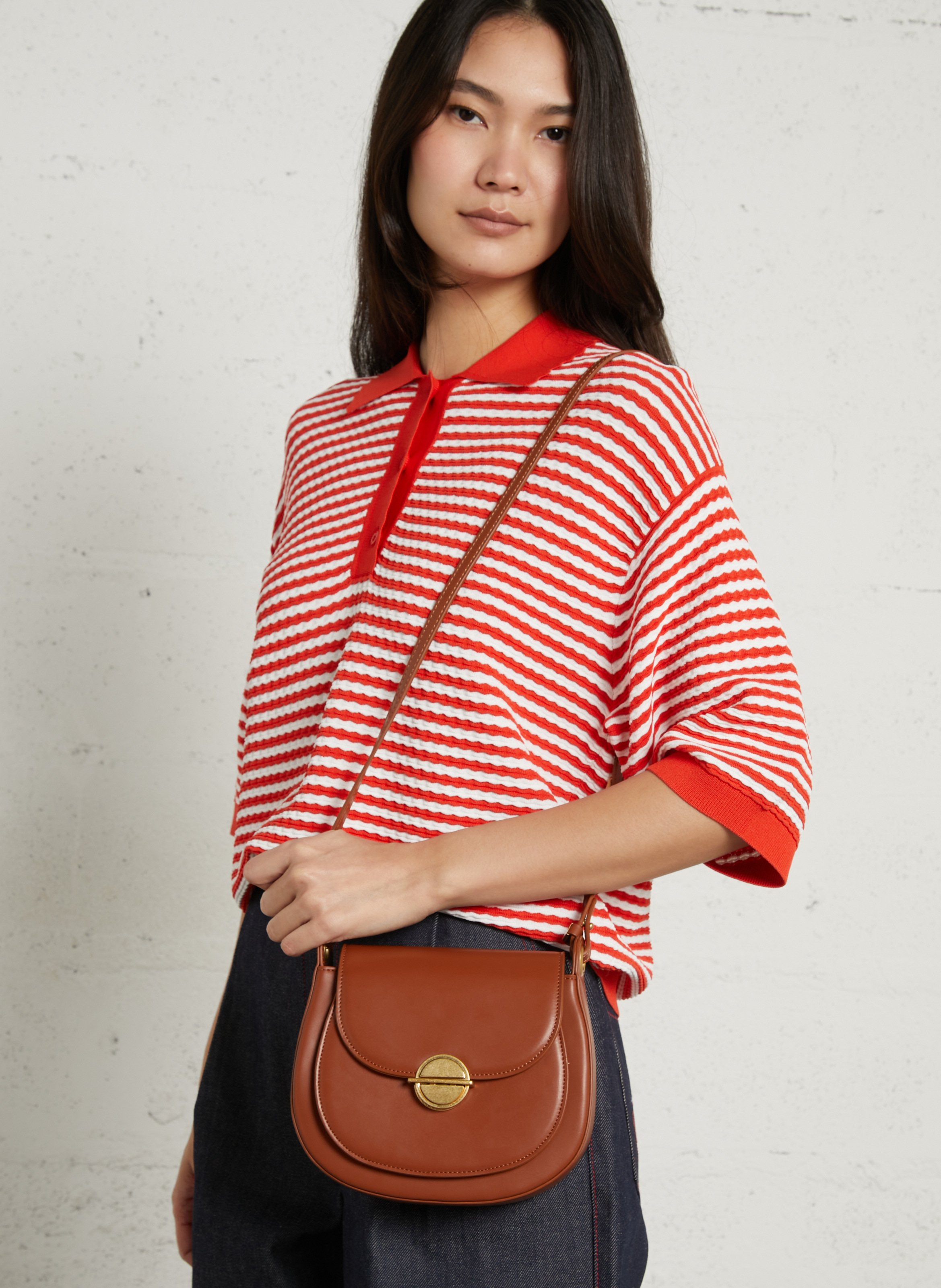 Brieftasche aus Leder AU PRINTEMPS PARIS Braun