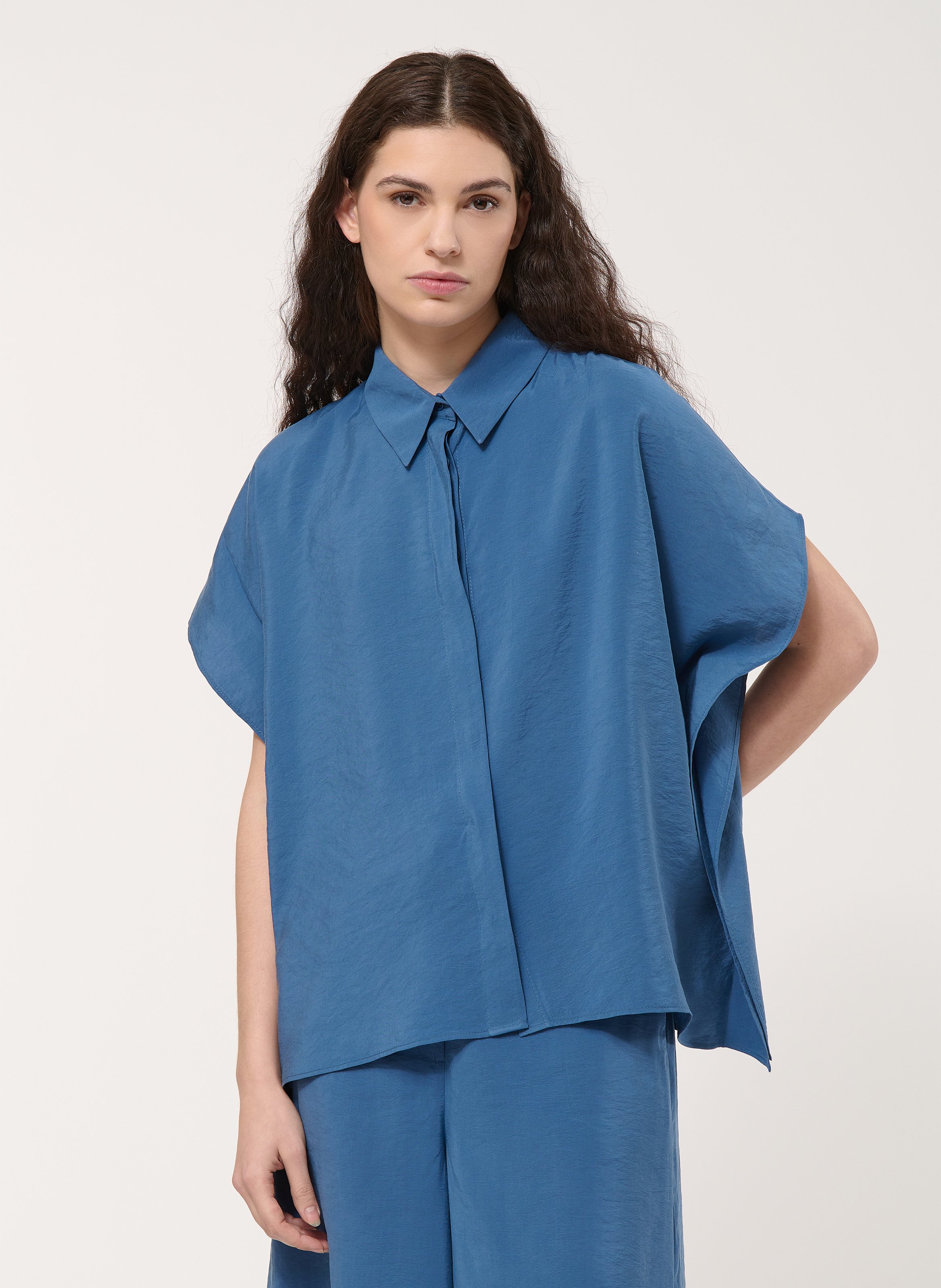 Chemise oversize col classique HUMILITY Bleu