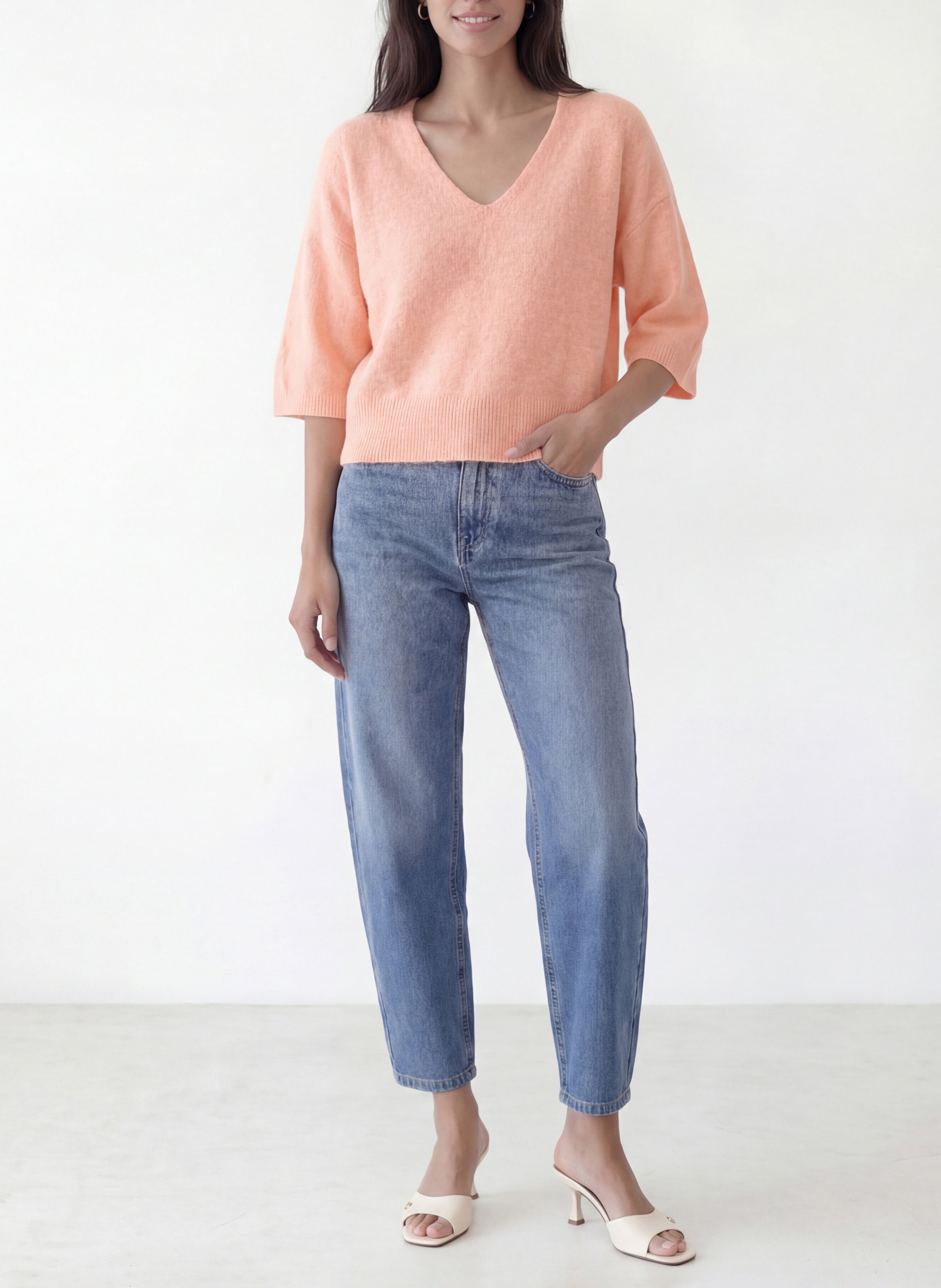 Pullover mit V-Ausschnitt KOOKAI Orange