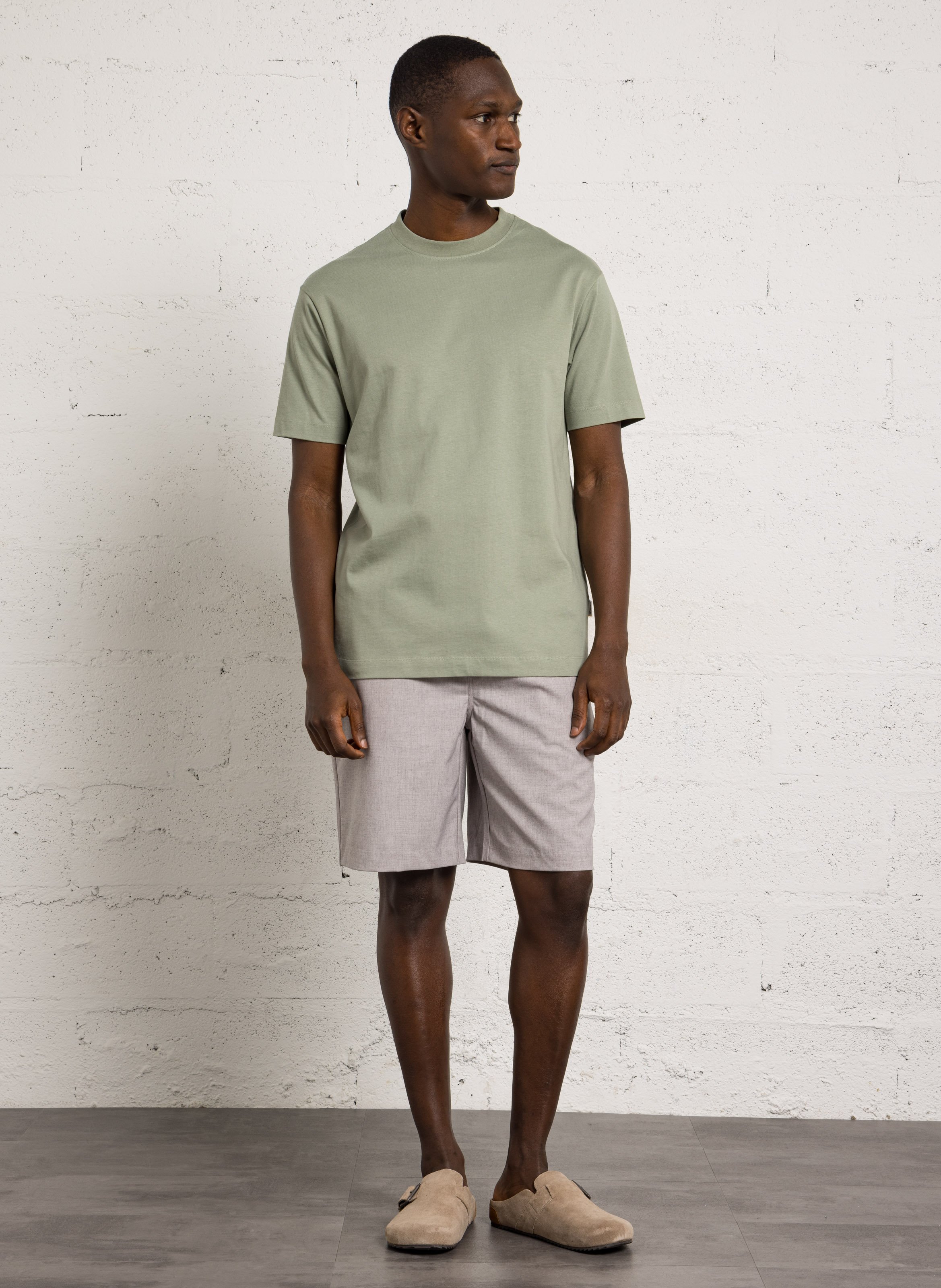 Tee-shirt oversize col rond en coton biologique MINIMUM Vert