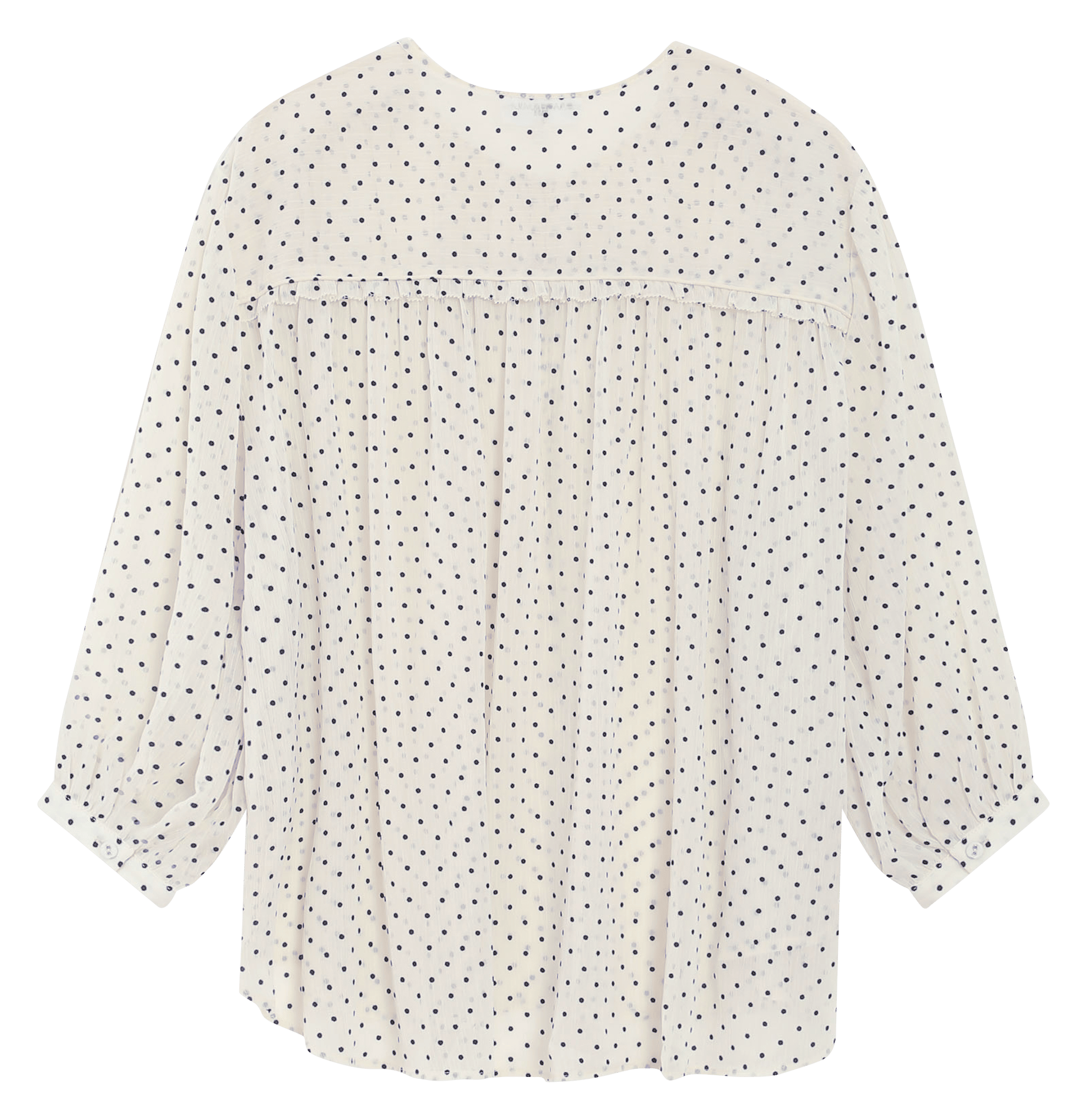 Rechte blouse met ronde hals en print GRACE ET MILA Wit