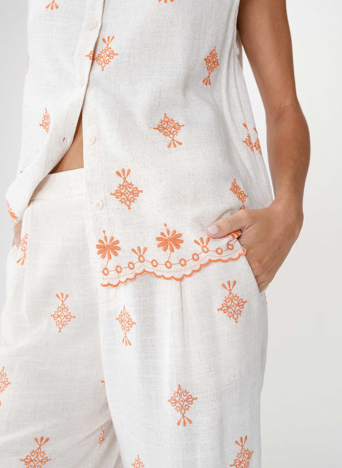 Blouse col classique  GRACE ET MILA Orange