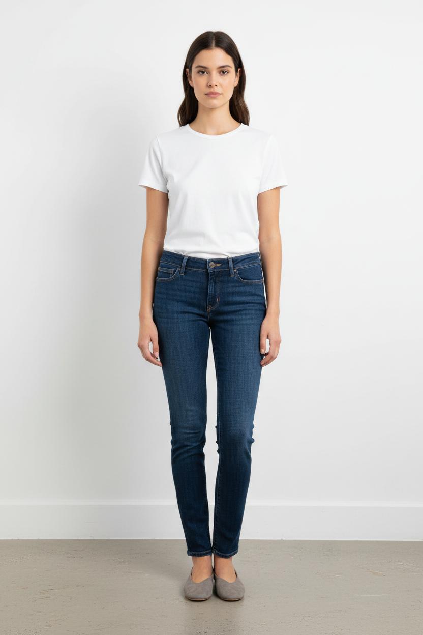 Cropped slim jeans with studs LEVI'S - Seconde main Blue