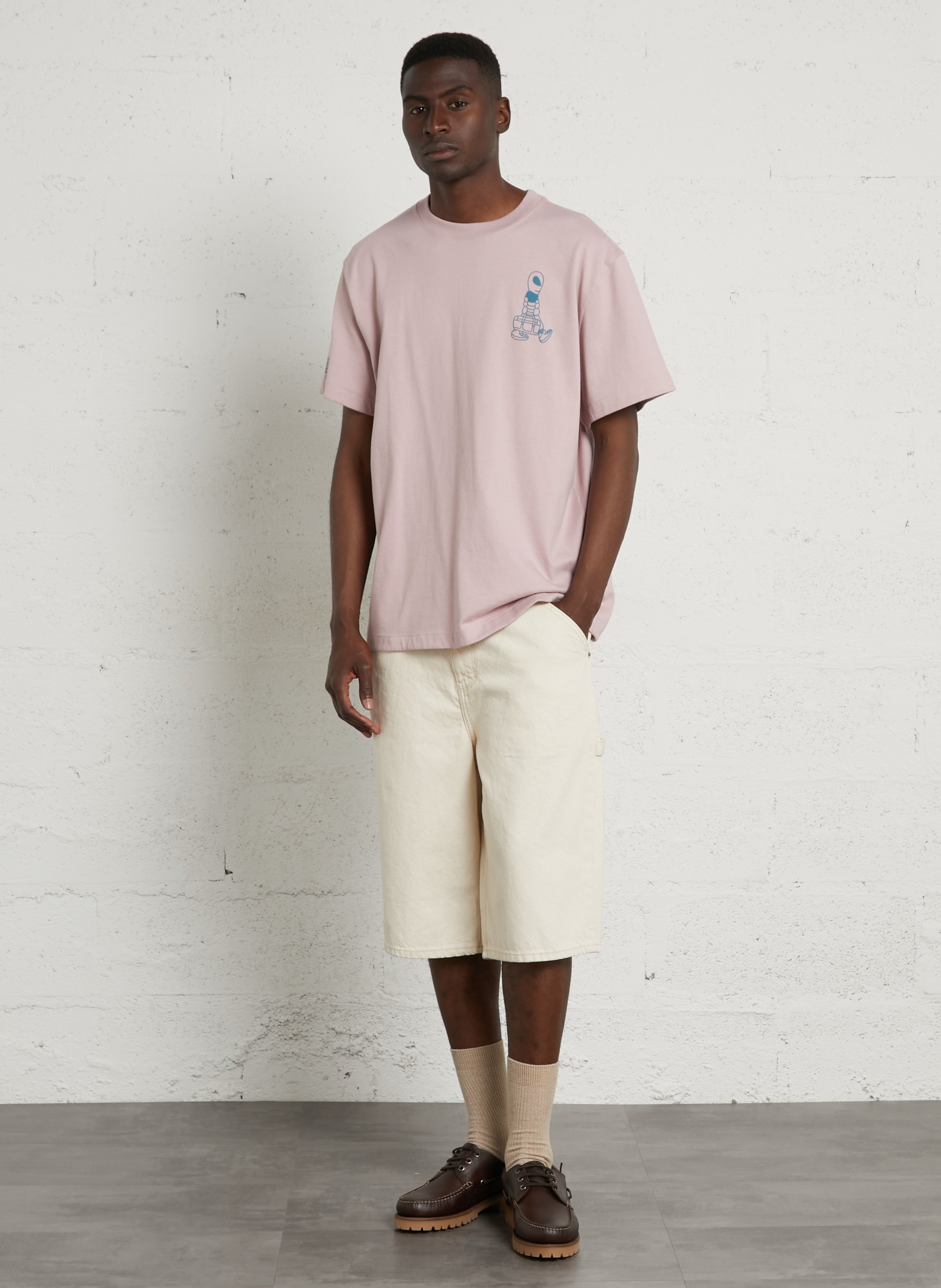 Oversized, katoenen T-shirt met ronde hals THE NORTH FACE Roze