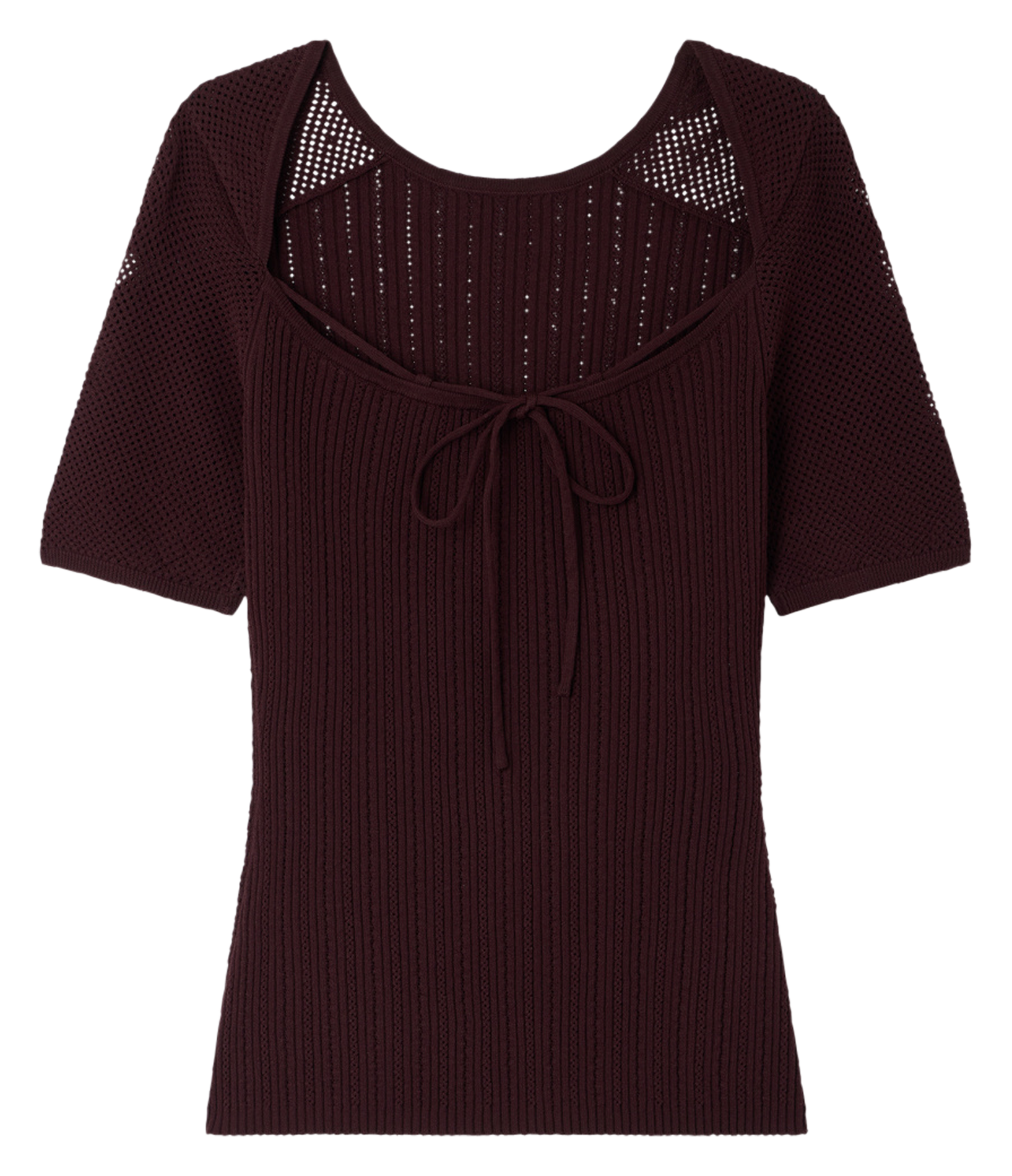 Round neck cotton top SESSUN Brown