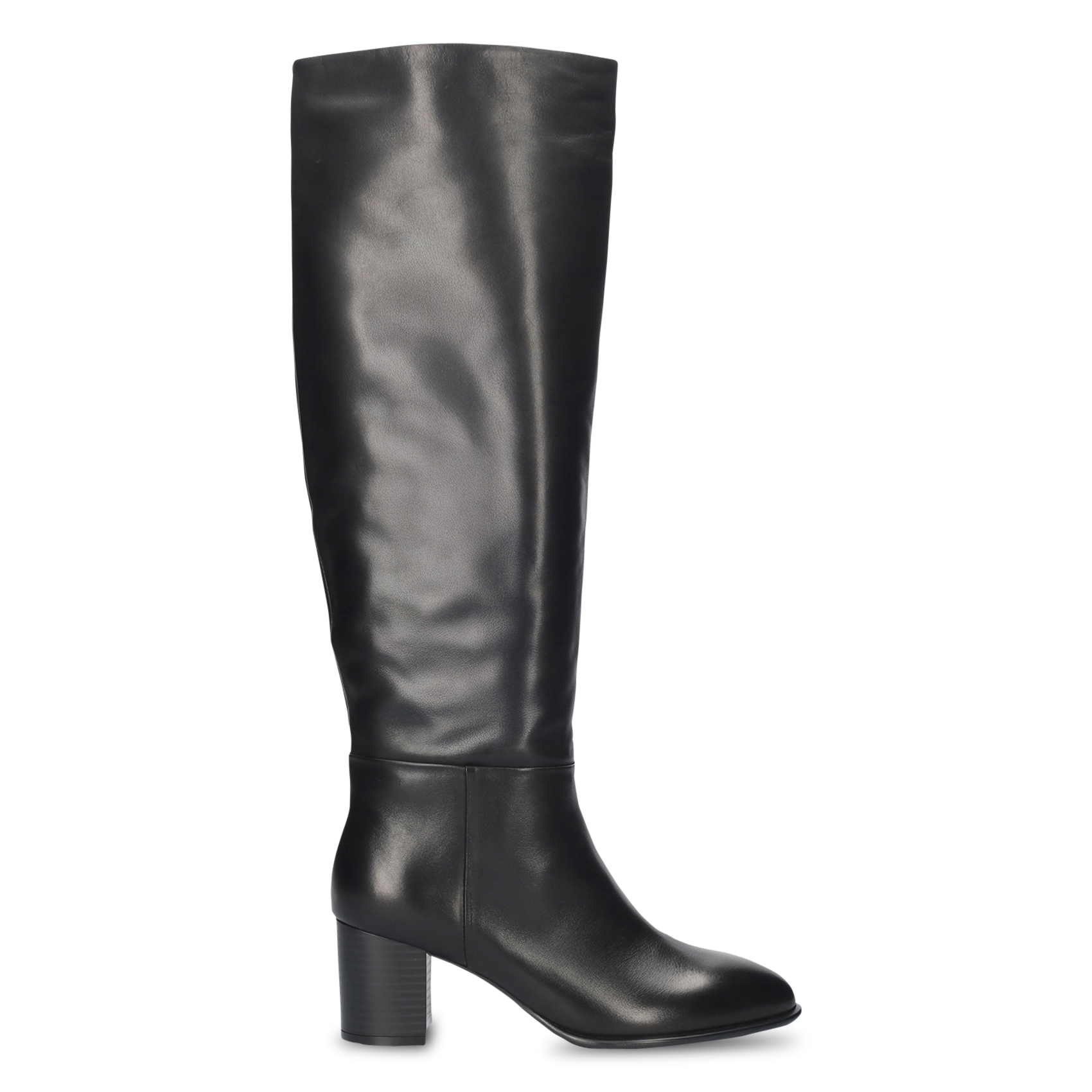 Round-toe leather boots BIBI LOU Black