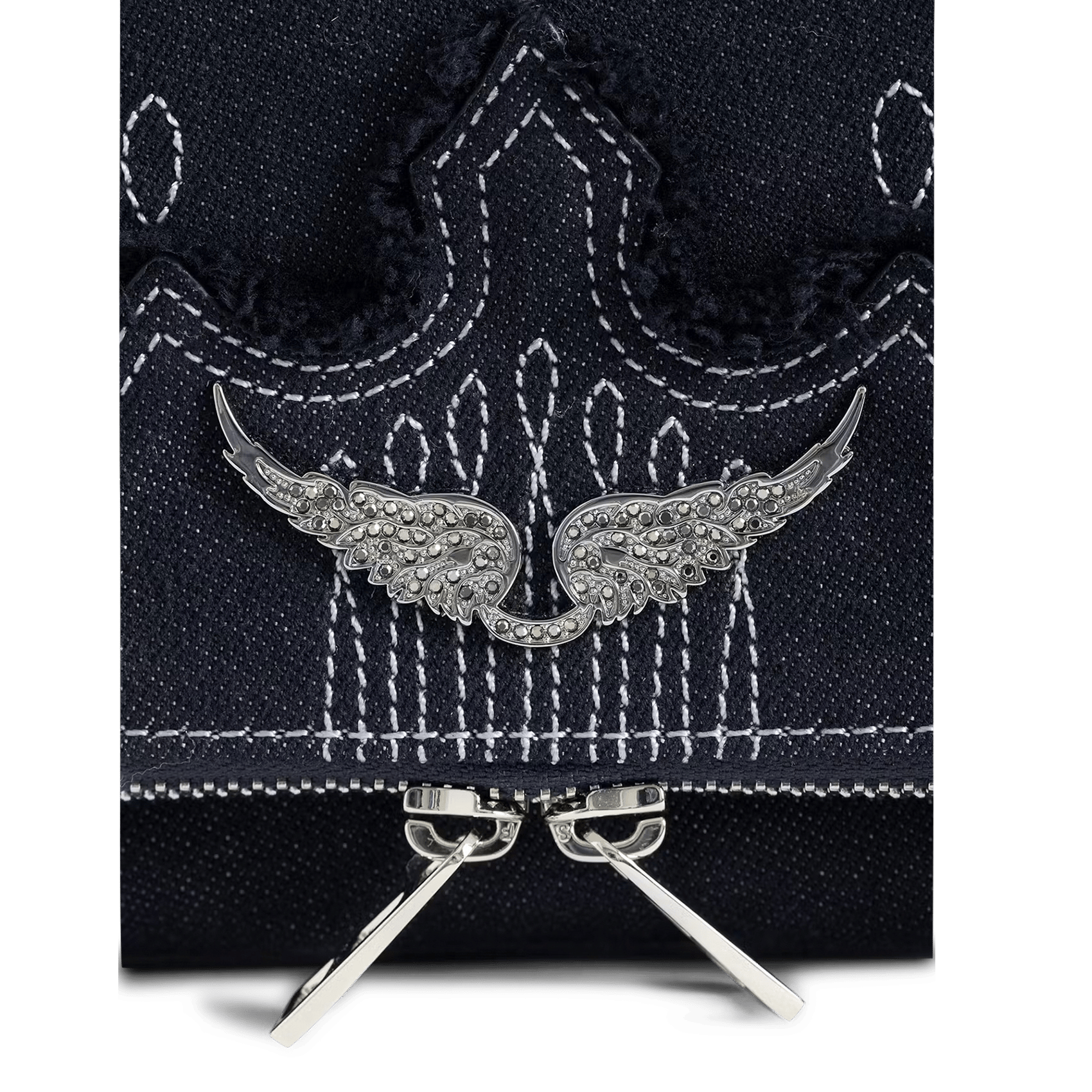 Cotton-blend shoulder bag ZADIG&VOLTAIRE Blue