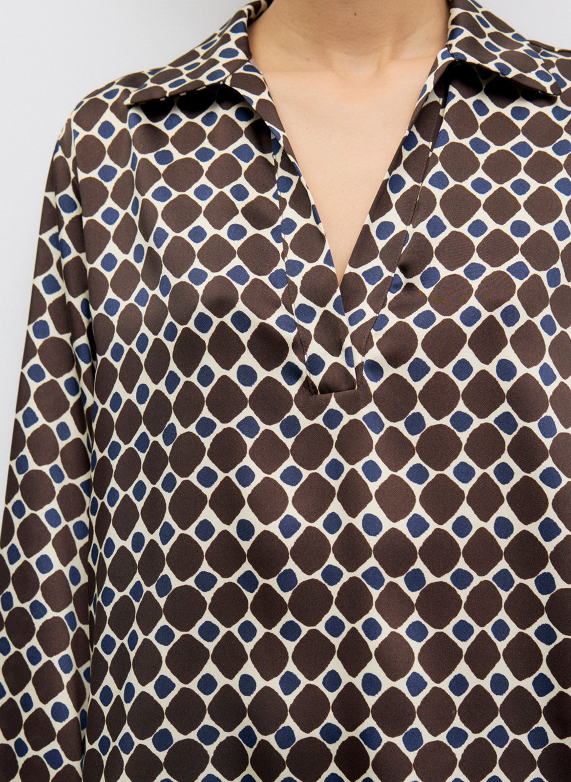 Blouse ample à motifs géométrique GERARD DAREL Marron