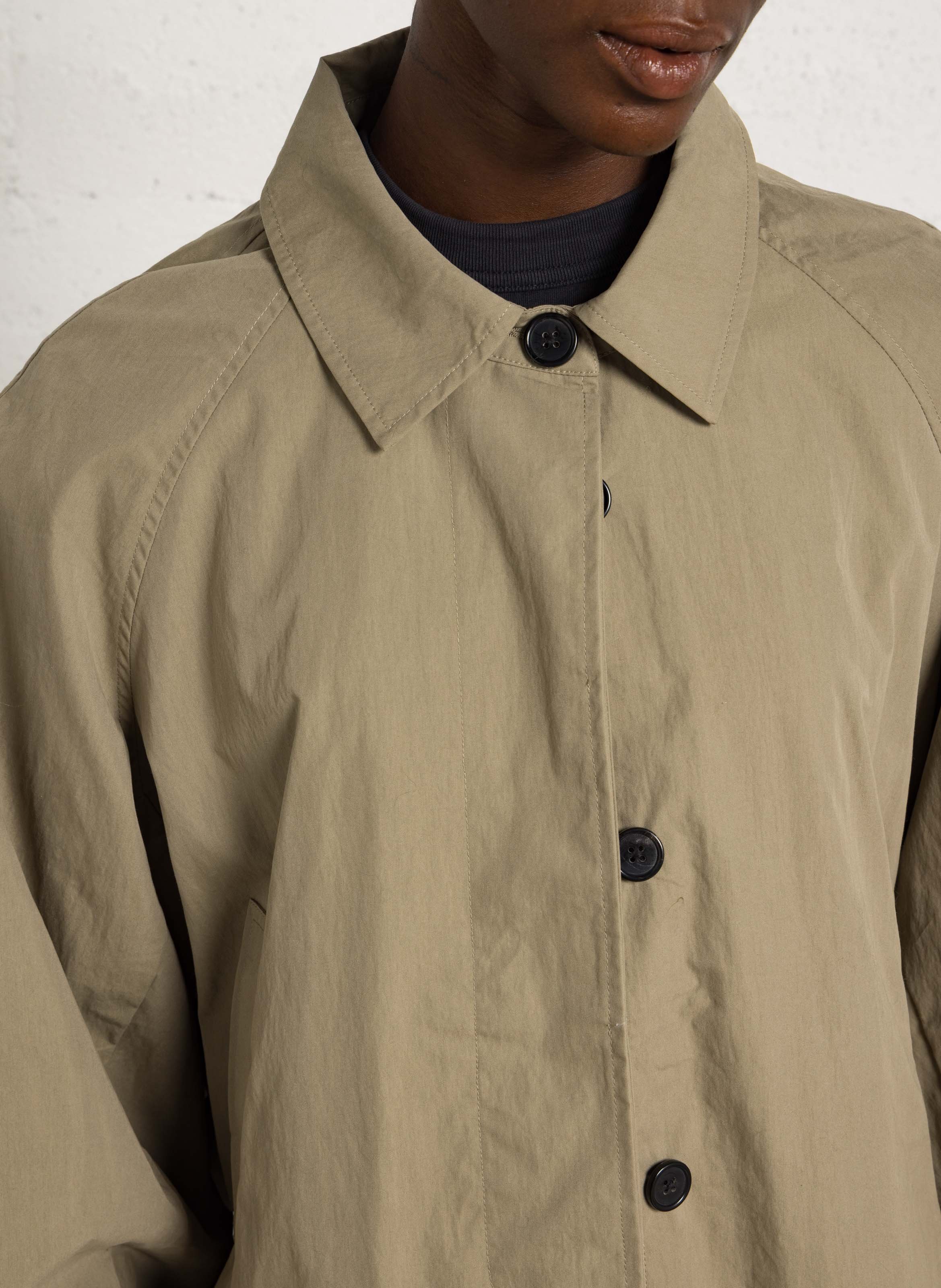 Veste col classique en coton mélangé BELLEROSE Kaki
