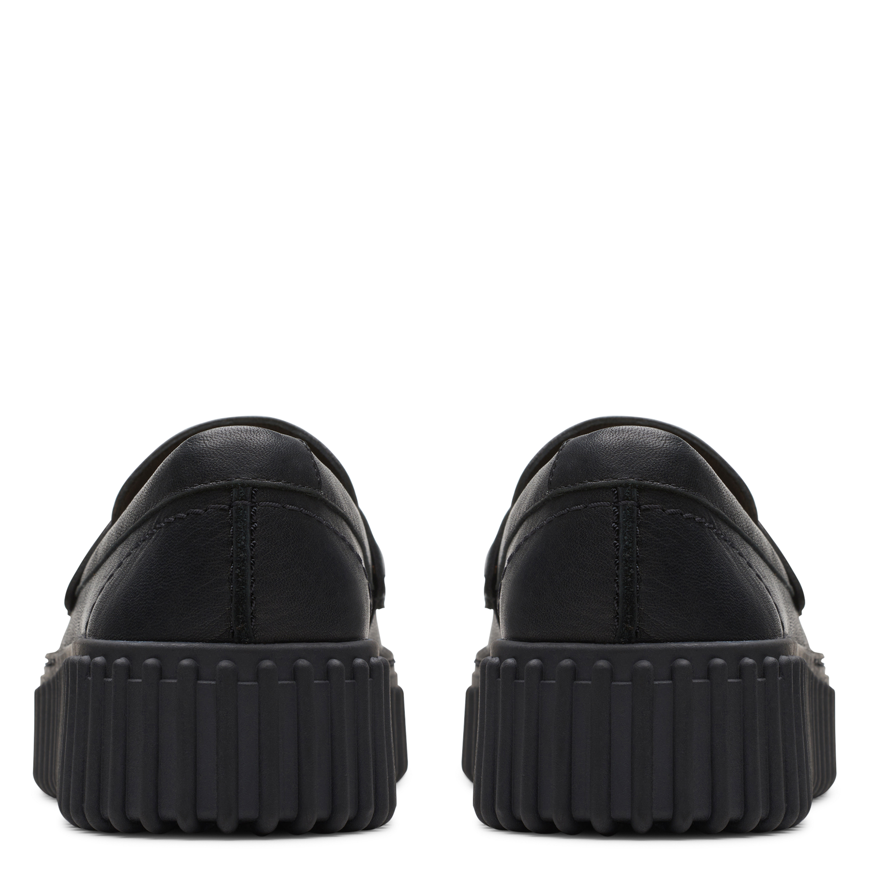 Mocassins compensées en cuir CLARKS Noir