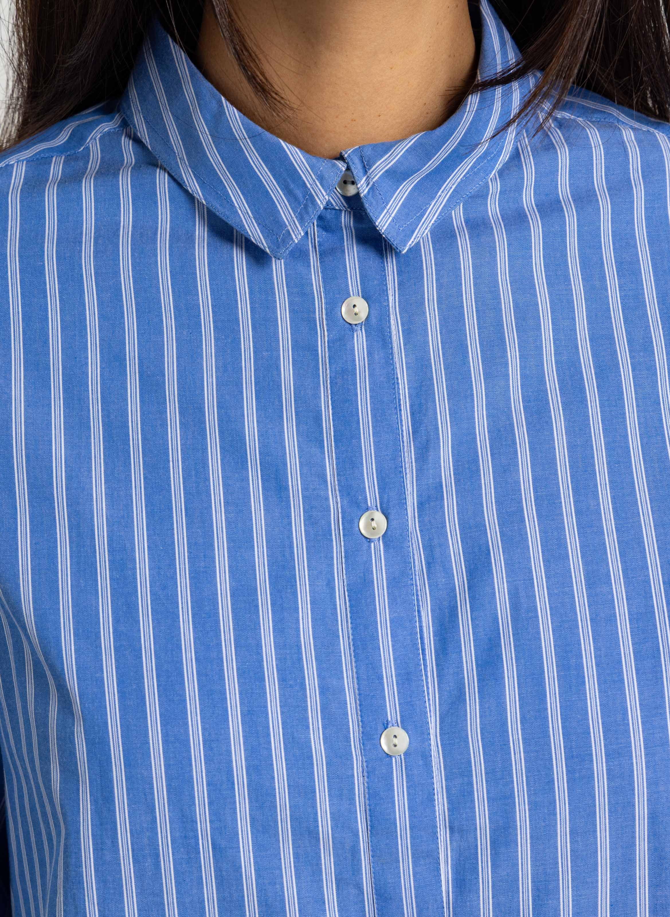 Chemise col classique en coton BELLA JONES Bleu