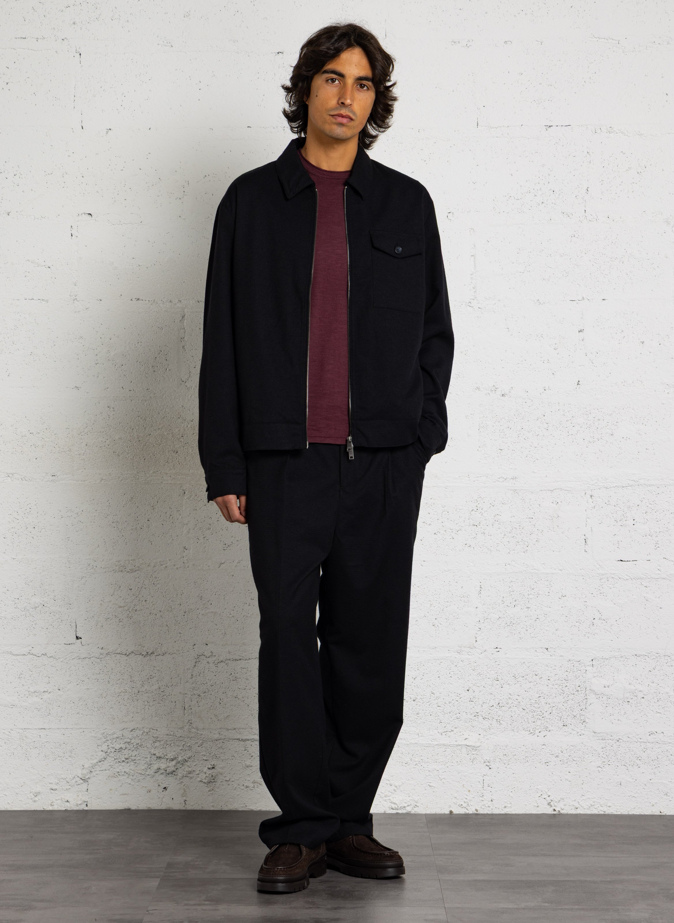 Straight-cut jacket with classic collar CASUAL FRIDAY Blue
