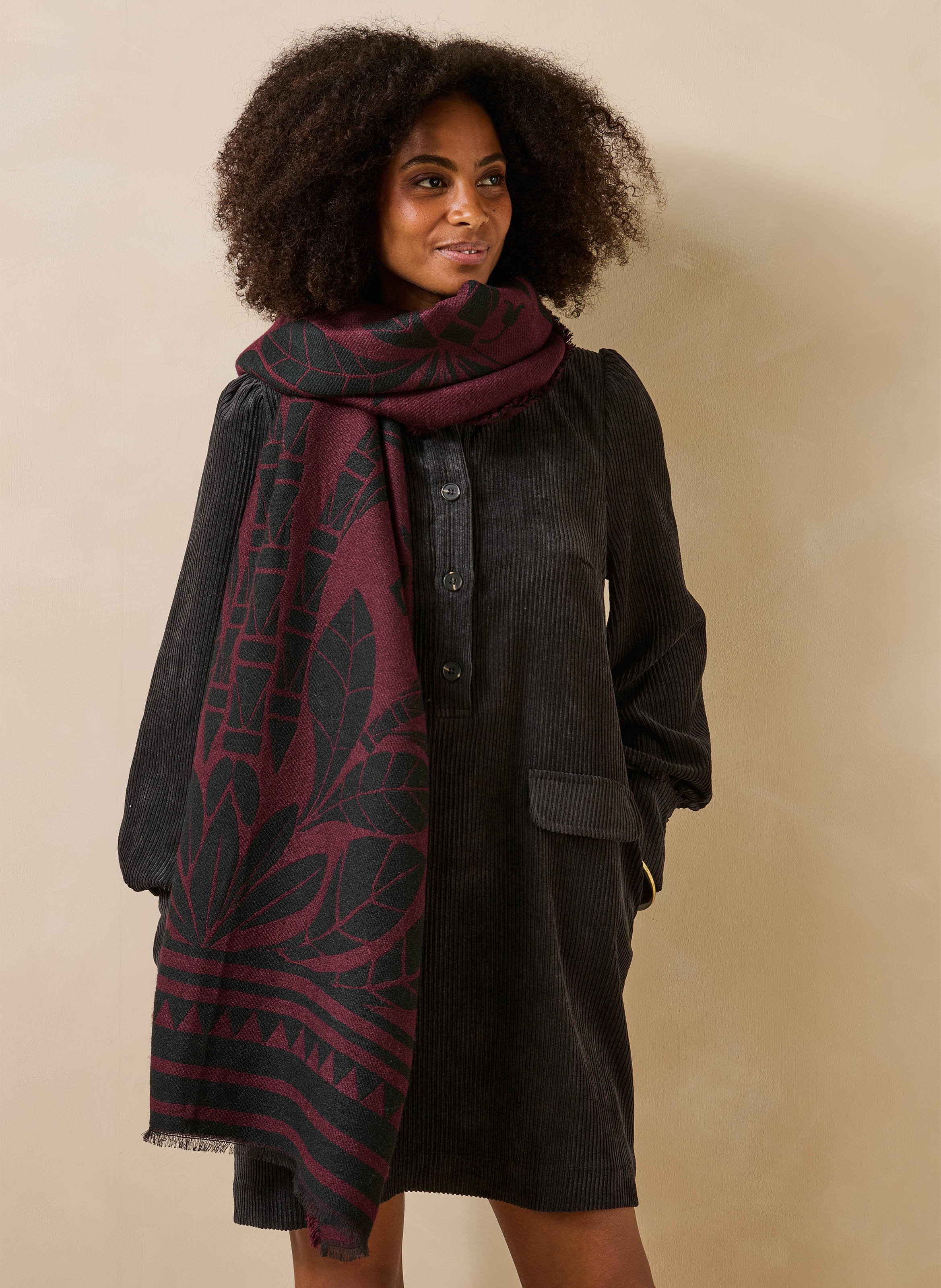 Echarpe motif jacquard LA FEE MARABOUTEE Multicolore