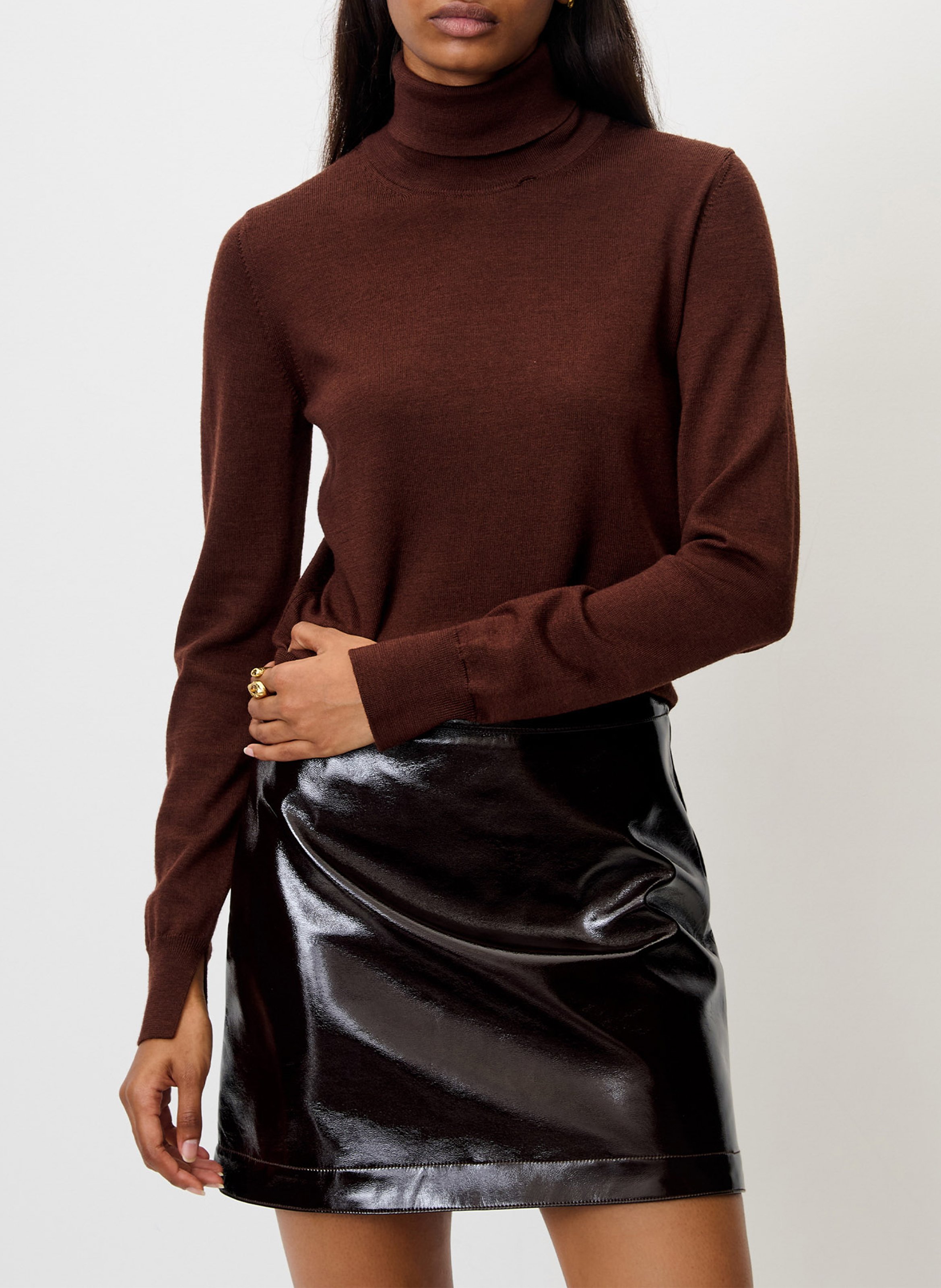 Straight wool polo neck jumper SESSUN
