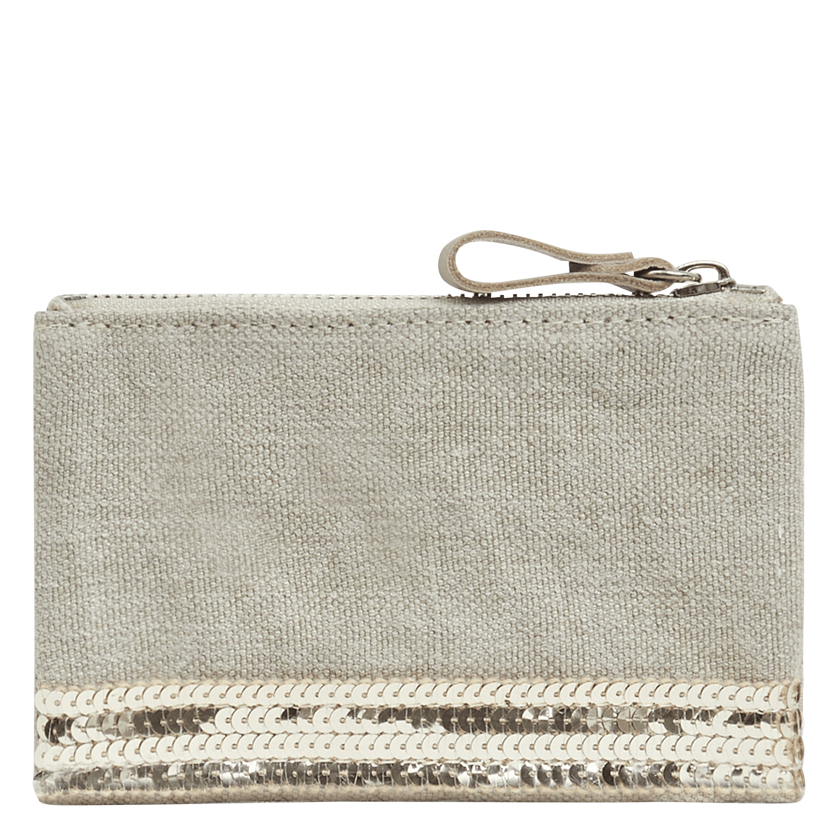 Kosmetiktasche aus Leinen mit Pailletten VANESSA BRUNO