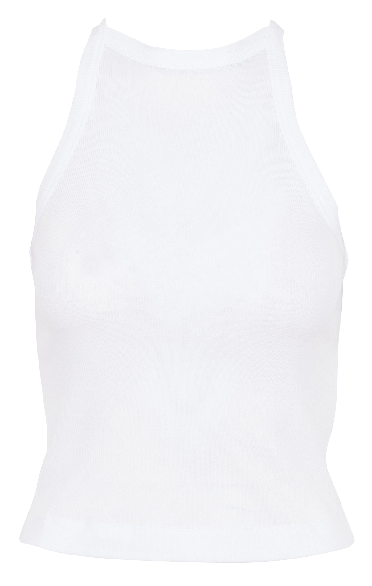 Débardeur col montant en coton  BlancBA&SH