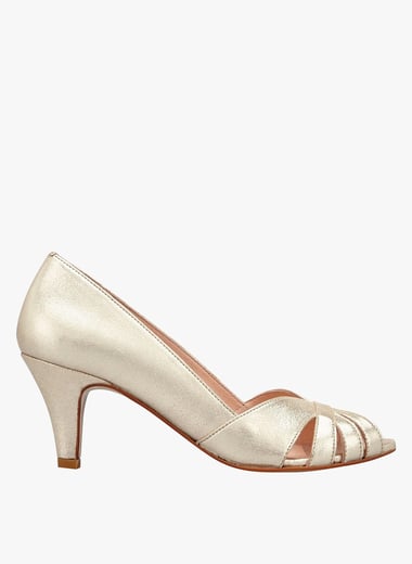 Escarpins shop ouverts dorés