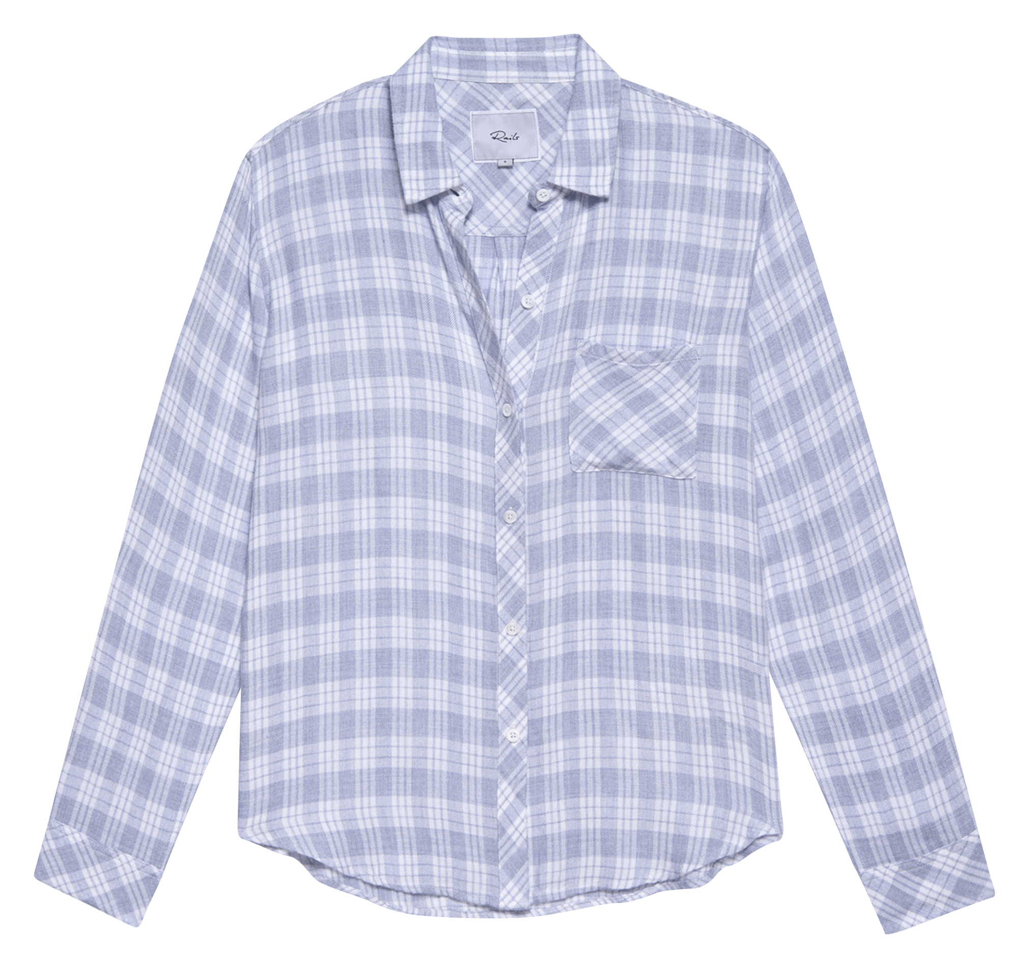 Chemise droite à carreaux RAILS Bleu