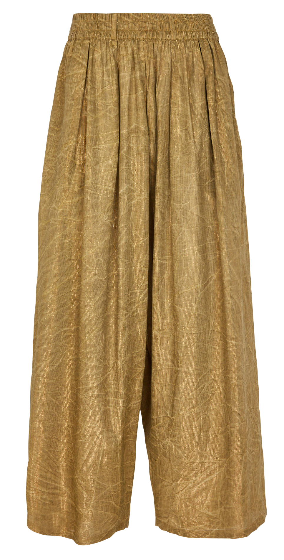 Pantalon large taille haute en coton mélangé MES DEMOISELLES Vert