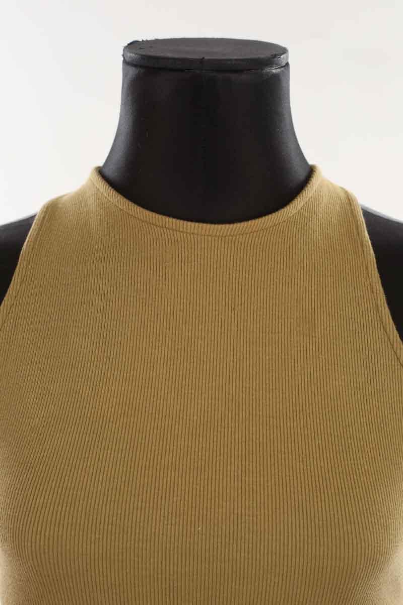 Sleeveless cotton top SEZANE - Seconde main Khaki